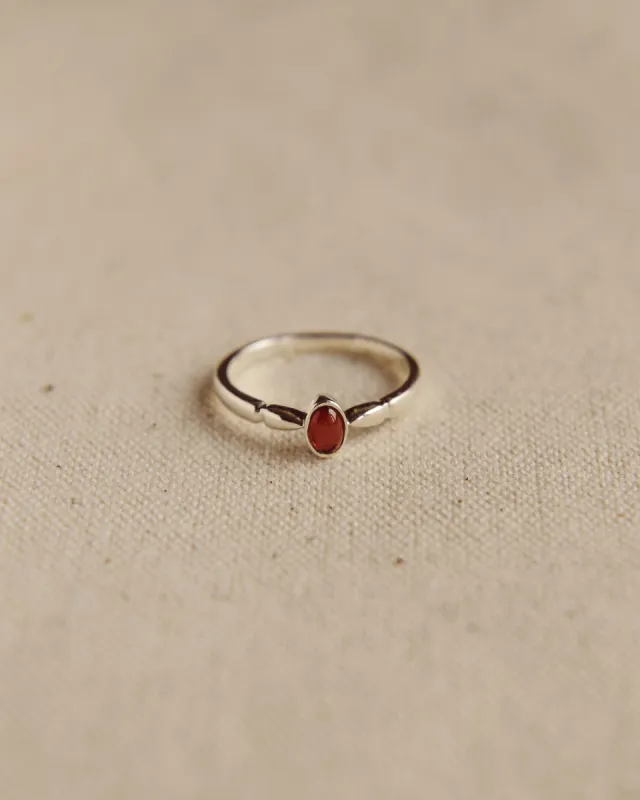 Joanie Sterling Silver Birthstone Ring - January sold by Rock n Rose