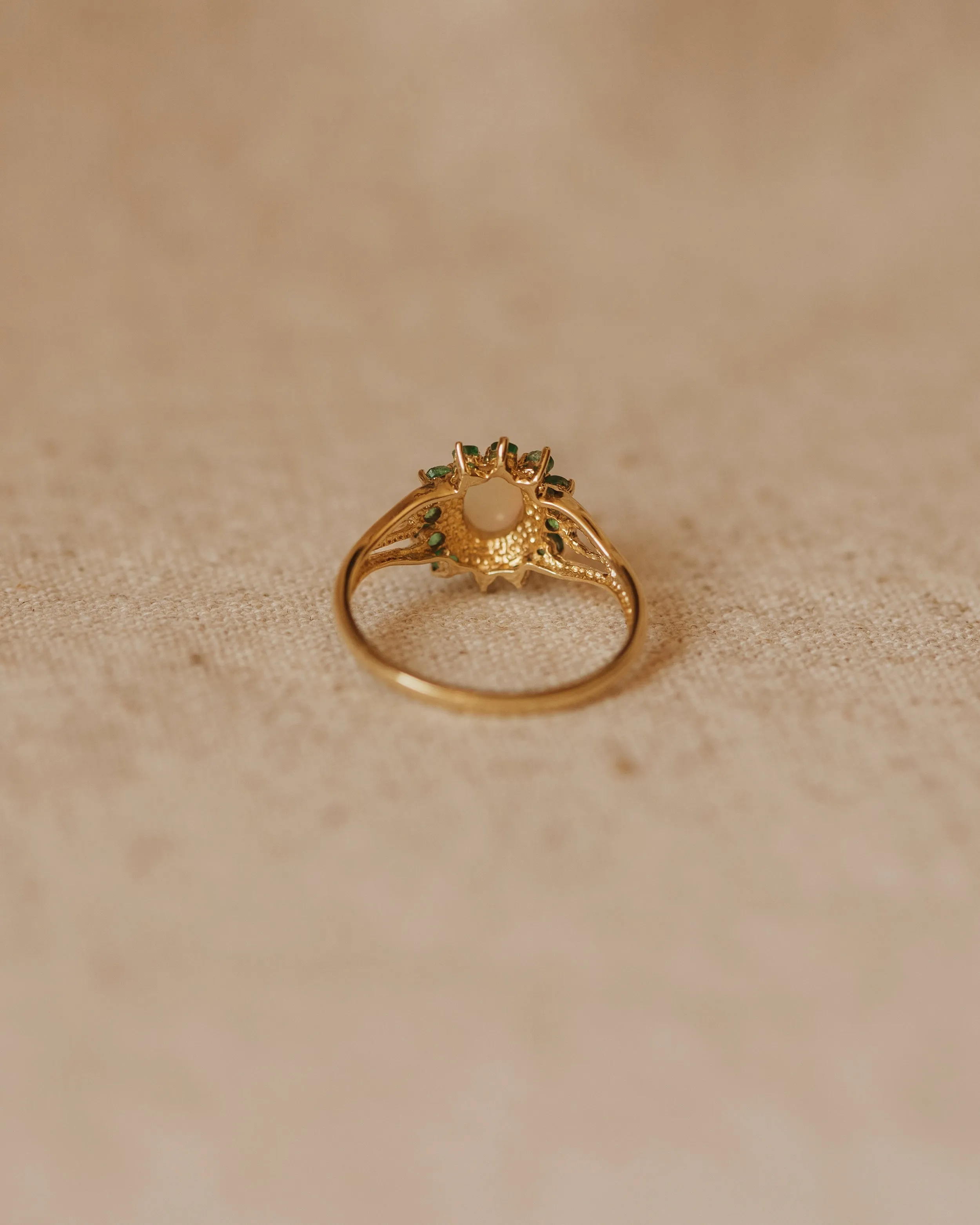 Dorothy Vintage 9ct Gold Opal & Emerald Ring sold by Rock n Rose product image thumbnail 4