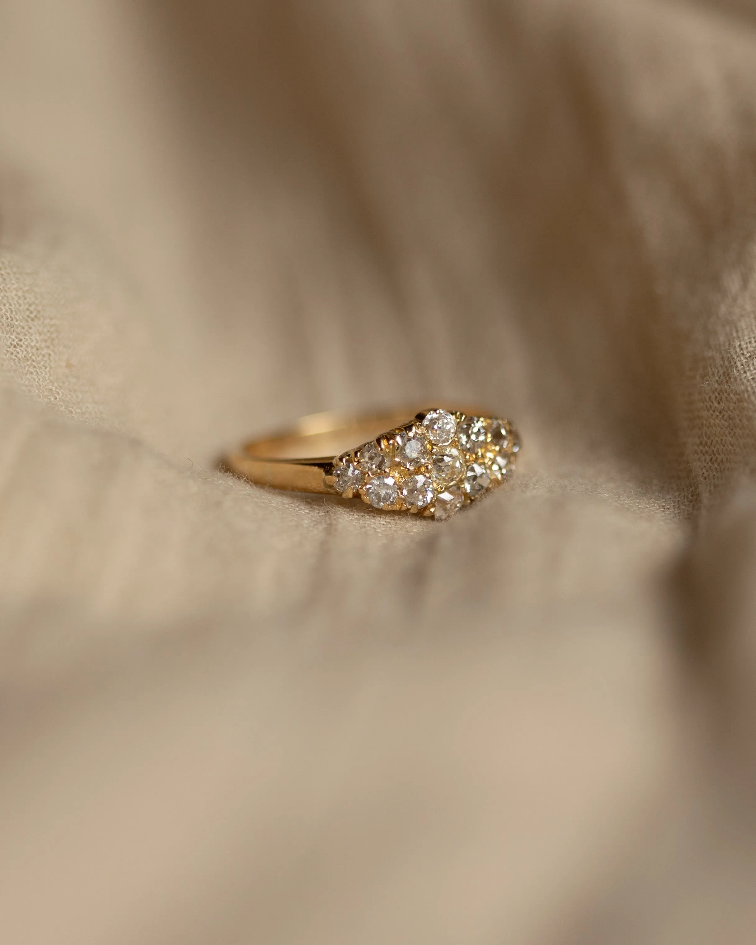 Franziska Vintage 18ct Gold Diamond Cluster Ring sold by Rock n Rose product image thumbnail 4