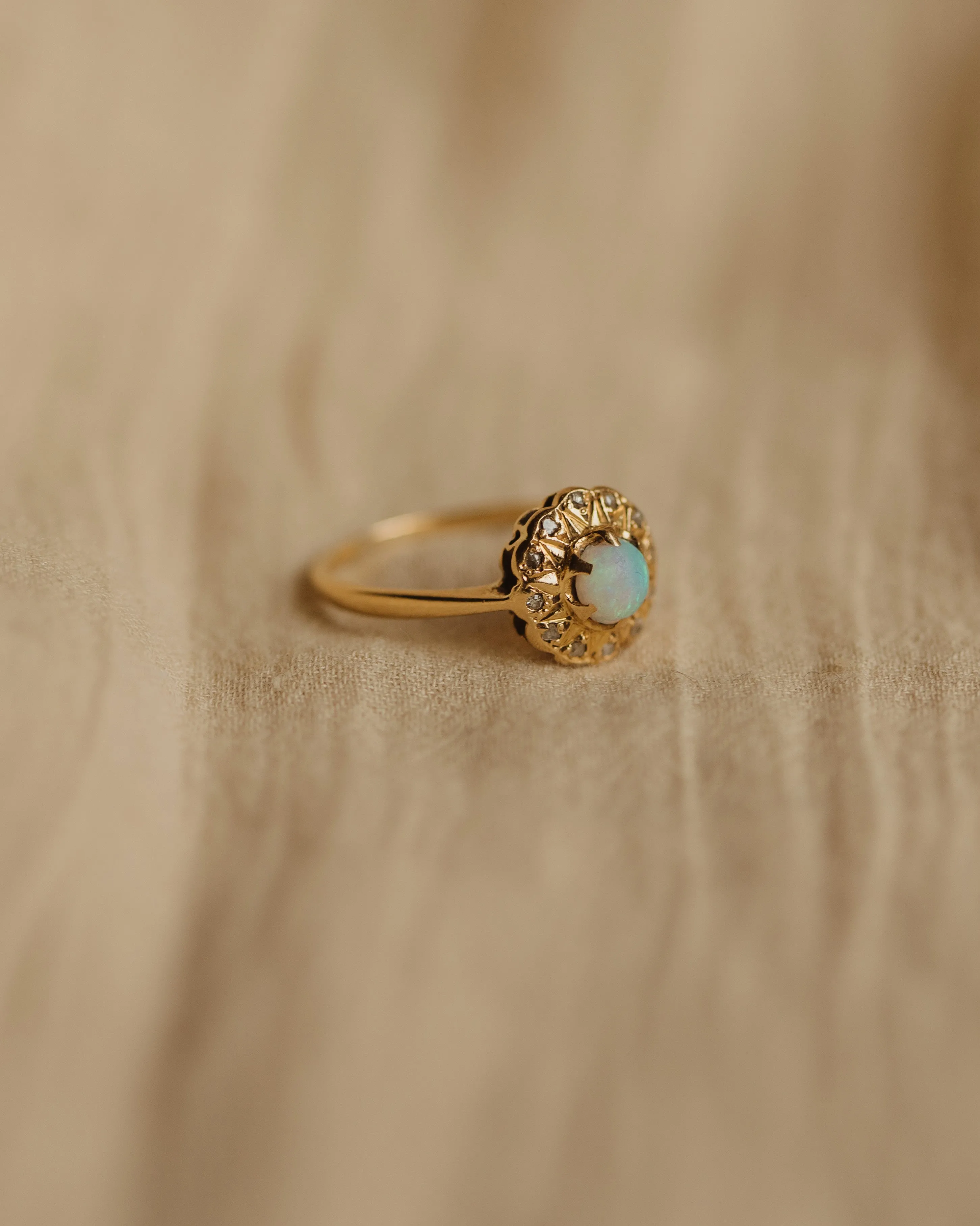 Janie Vintage 18ct Gold Opal & Diamond Ring sold by Rock n Rose product image thumbnail 3