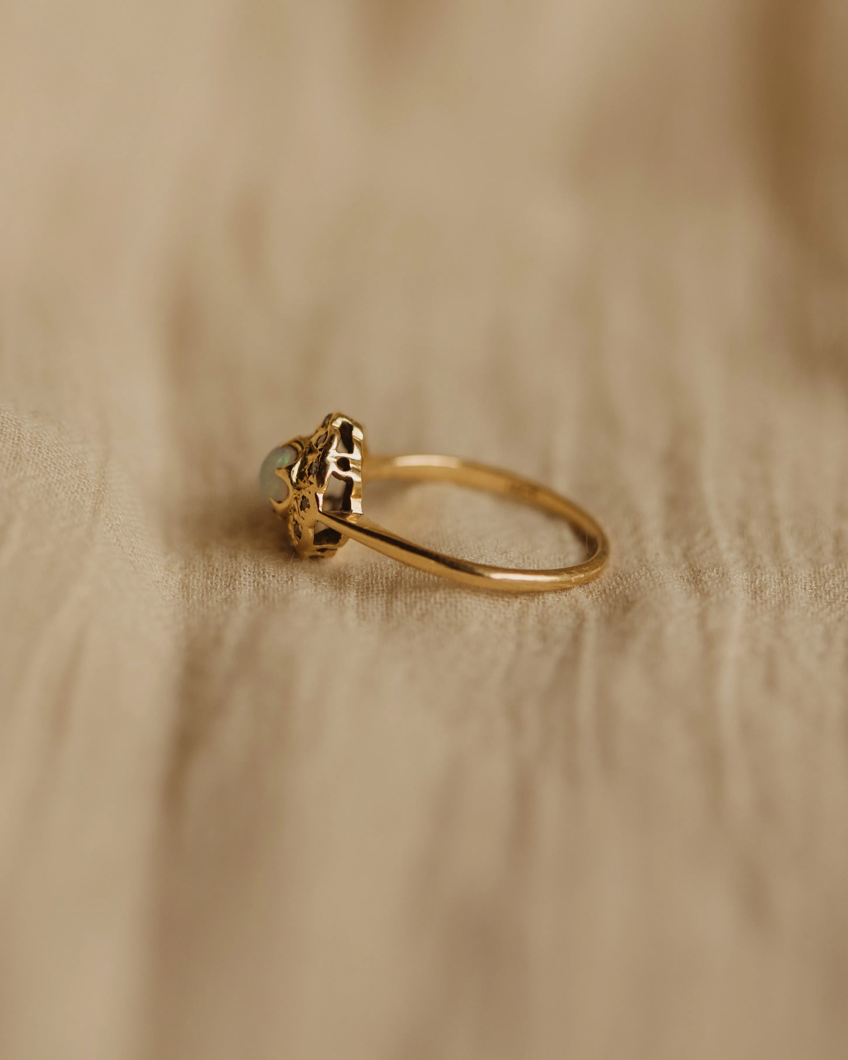 Janie Vintage 18ct Gold Opal & Diamond Ring sold by Rock n Rose product image thumbnail 5