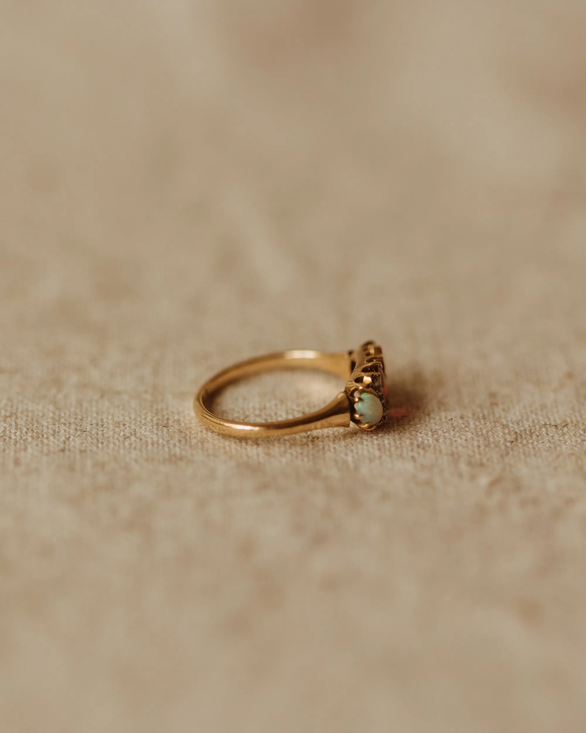Rosie Antique 18ct Gold Ruby, Opal & Pearl Ring sold by Rock n Rose product image thumbnail 5
