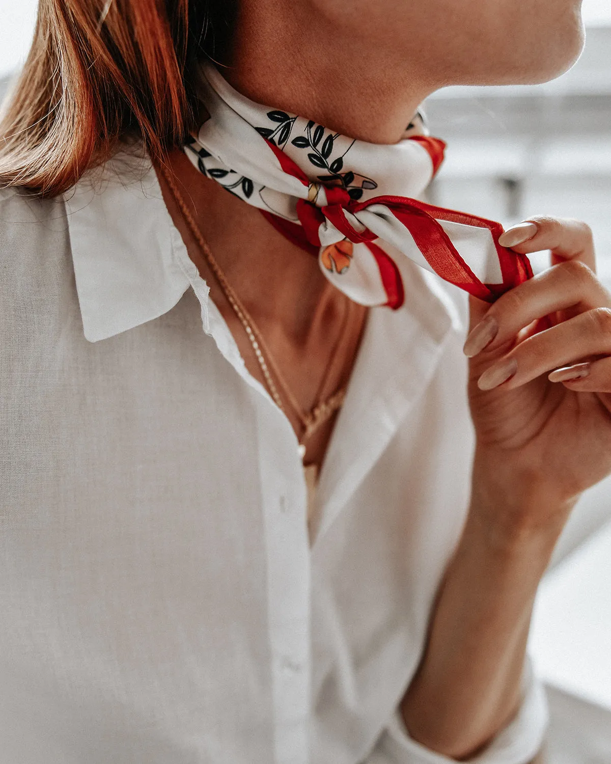 Cecily Celestial White Square Scarf sold by Rock n Rose product image thumbnail 4