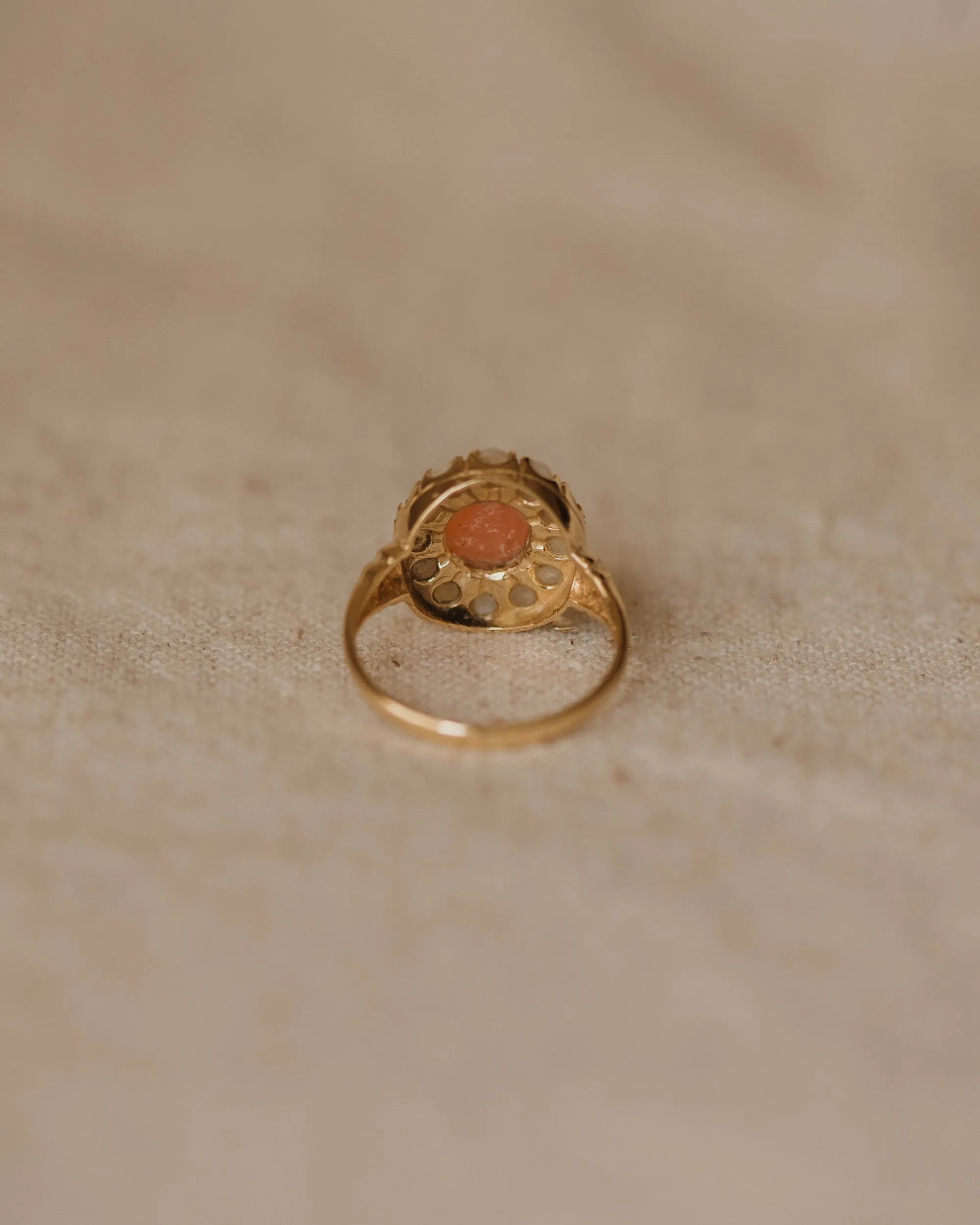 Blythe 1964 9ct Gold Coral & Pearl Cluster Ring sold by Rock n Rose product image thumbnail 5