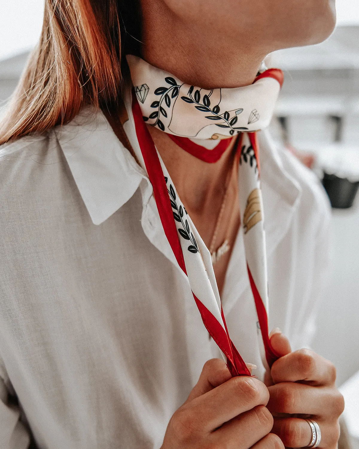 Cecily Celestial White Square Scarf sold by Rock n Rose product image thumbnail 5