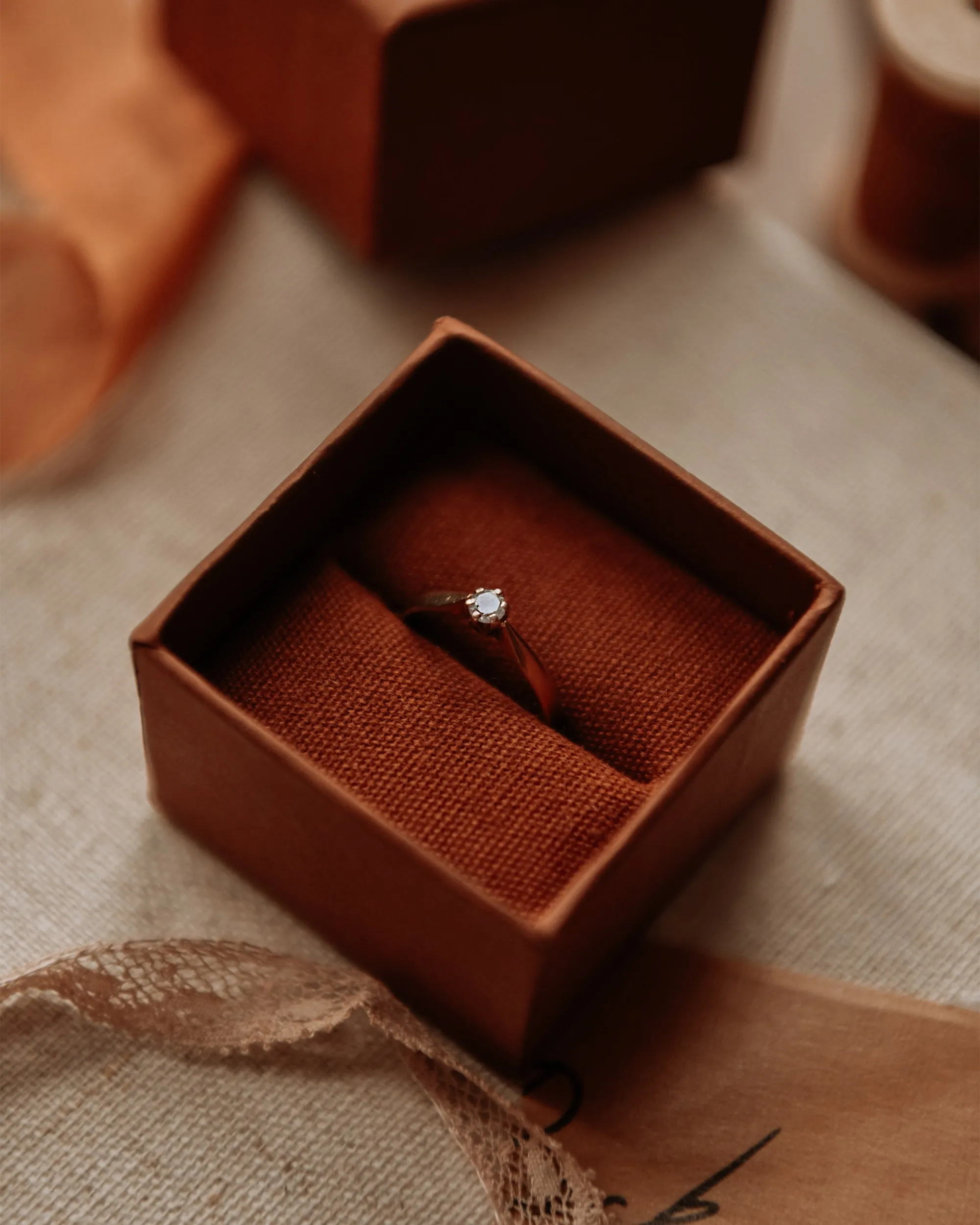 Alice 9ct Gold Vintage Solitaire Diamond Ring sold by Rock n Rose product image thumbnail 2