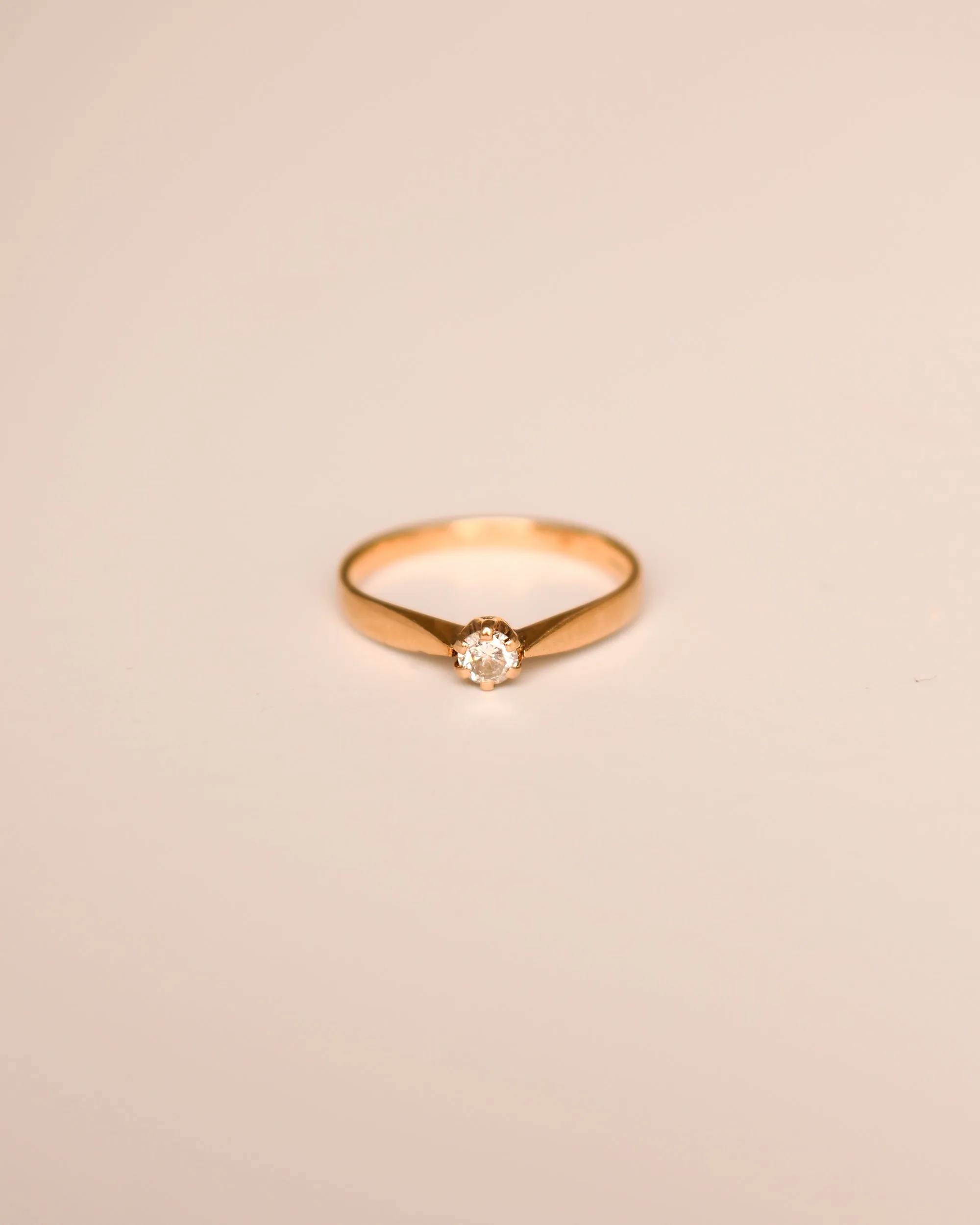 Alice 9ct Gold Vintage Solitaire Diamond Ring sold by Rock n Rose