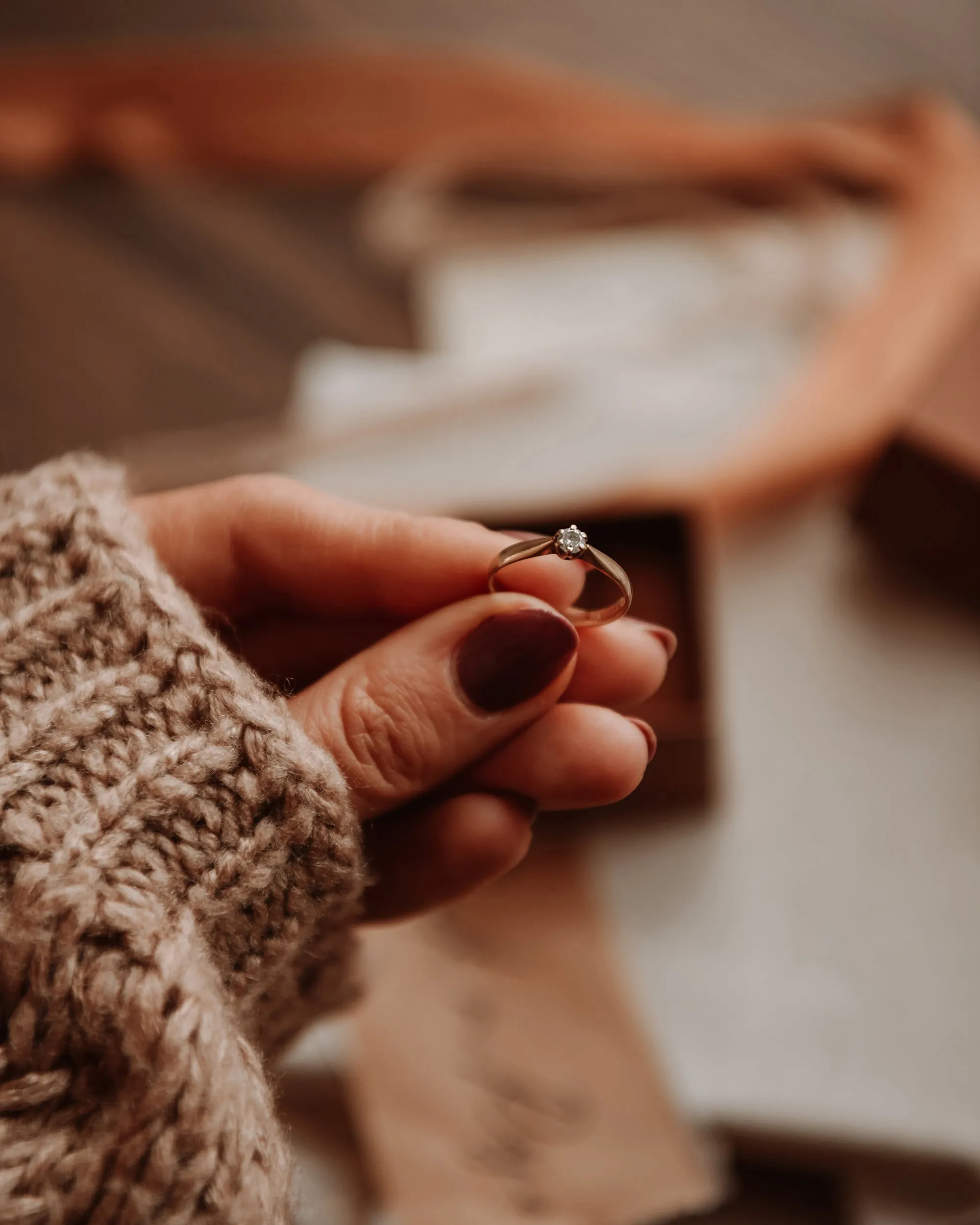 Alice 9ct Gold Vintage Solitaire Diamond Ring sold by Rock n Rose product image thumbnail 3