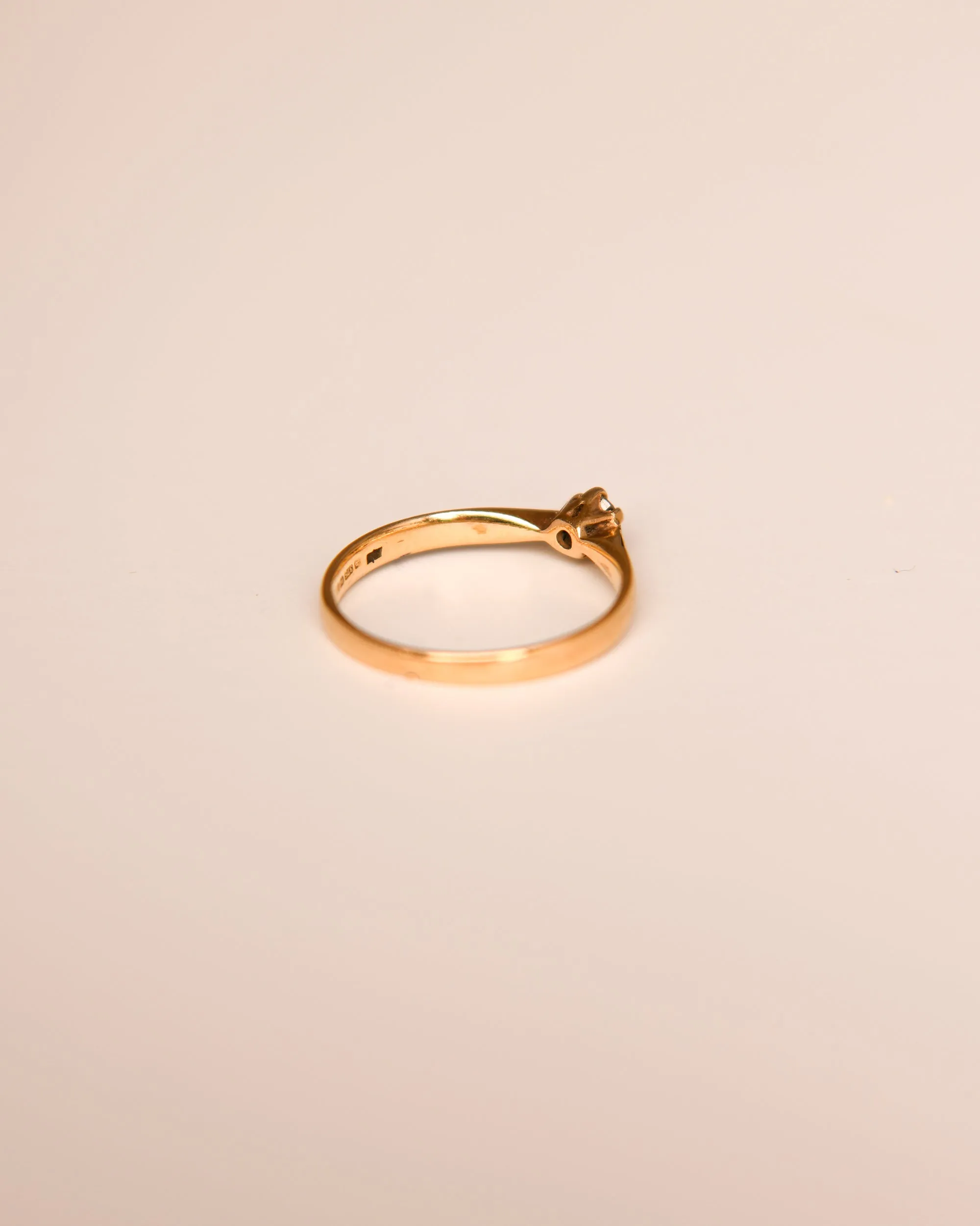 Alice 9ct Gold Vintage Solitaire Diamond Ring sold by Rock n Rose product image thumbnail 5
