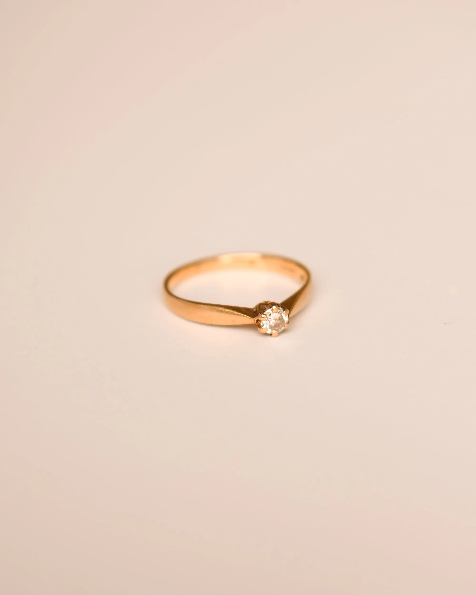 Alice 9ct Gold Vintage Solitaire Diamond Ring sold by Rock n Rose product image thumbnail 4