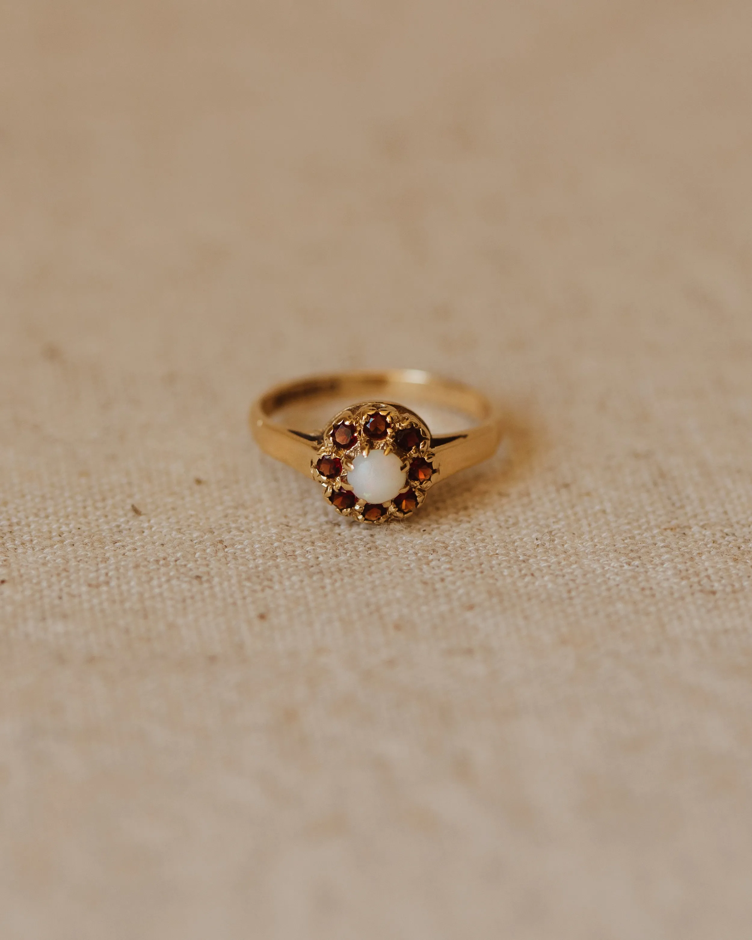 Juliana 1982 9ct Gold Opal & Garnet Cluster Ring sold by Rock n Rose product image thumbnail 2