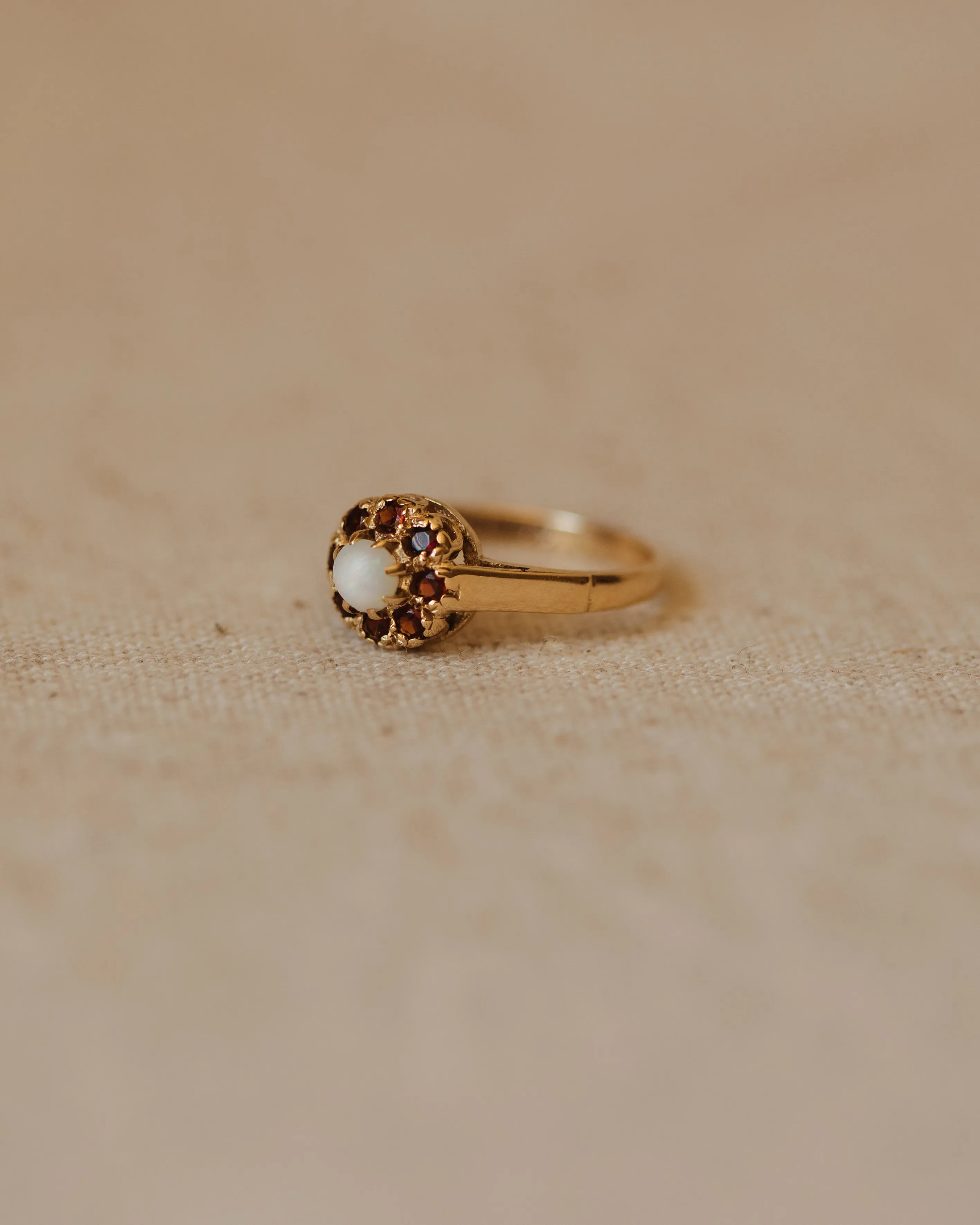 Juliana 1982 9ct Gold Opal & Garnet Cluster Ring sold by Rock n Rose product image thumbnail 3