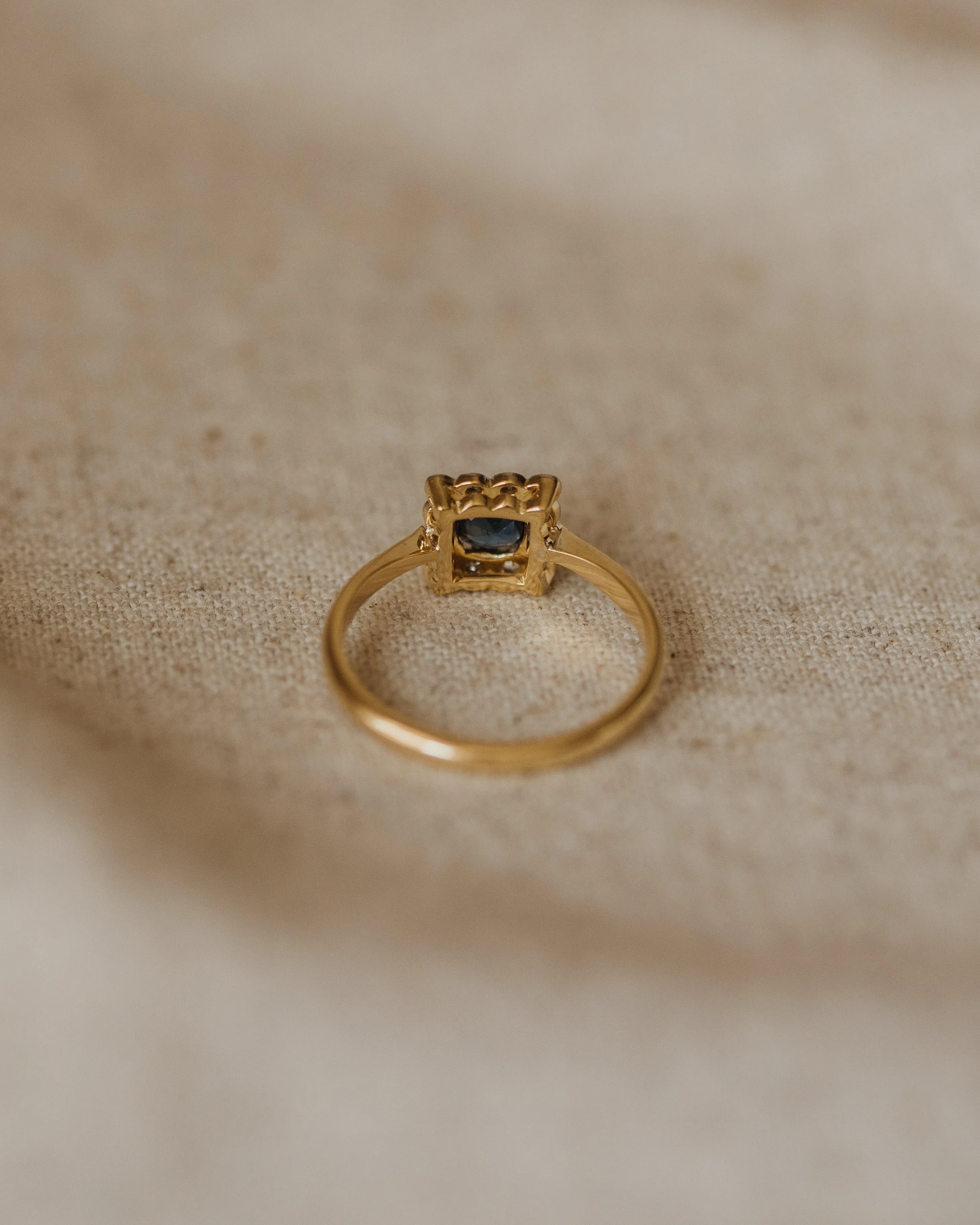 Ernestine Vintage Art Deco 18ct Gold Sapphire & Diamond Ring sold by Rock n Rose product image thumbnail 4