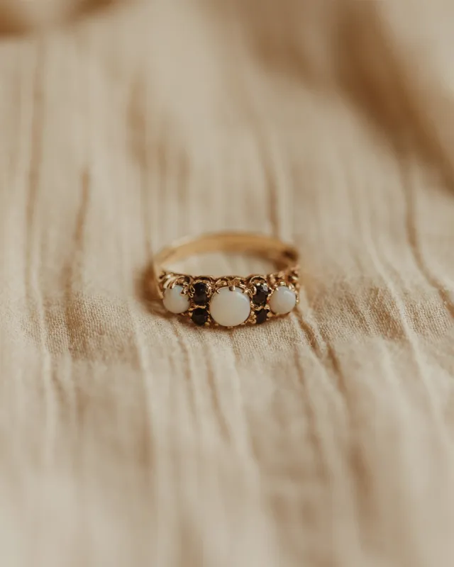 Evelyn 9ct Gold Opal & Sapphire Ring sold by Rock n Rose