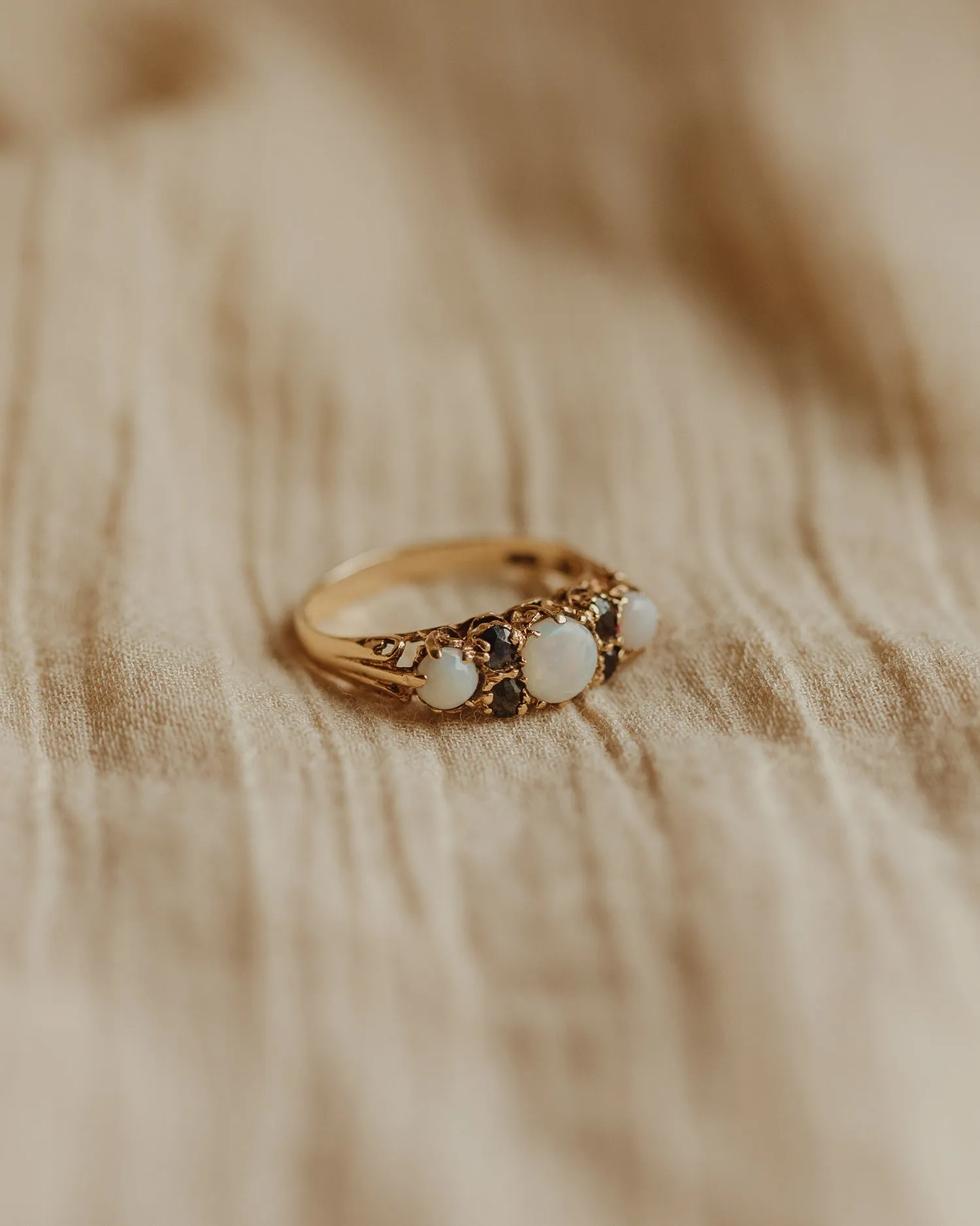 Evelyn 9ct Gold Opal & Sapphire Ring sold by Rock n Rose product image thumbnail 3