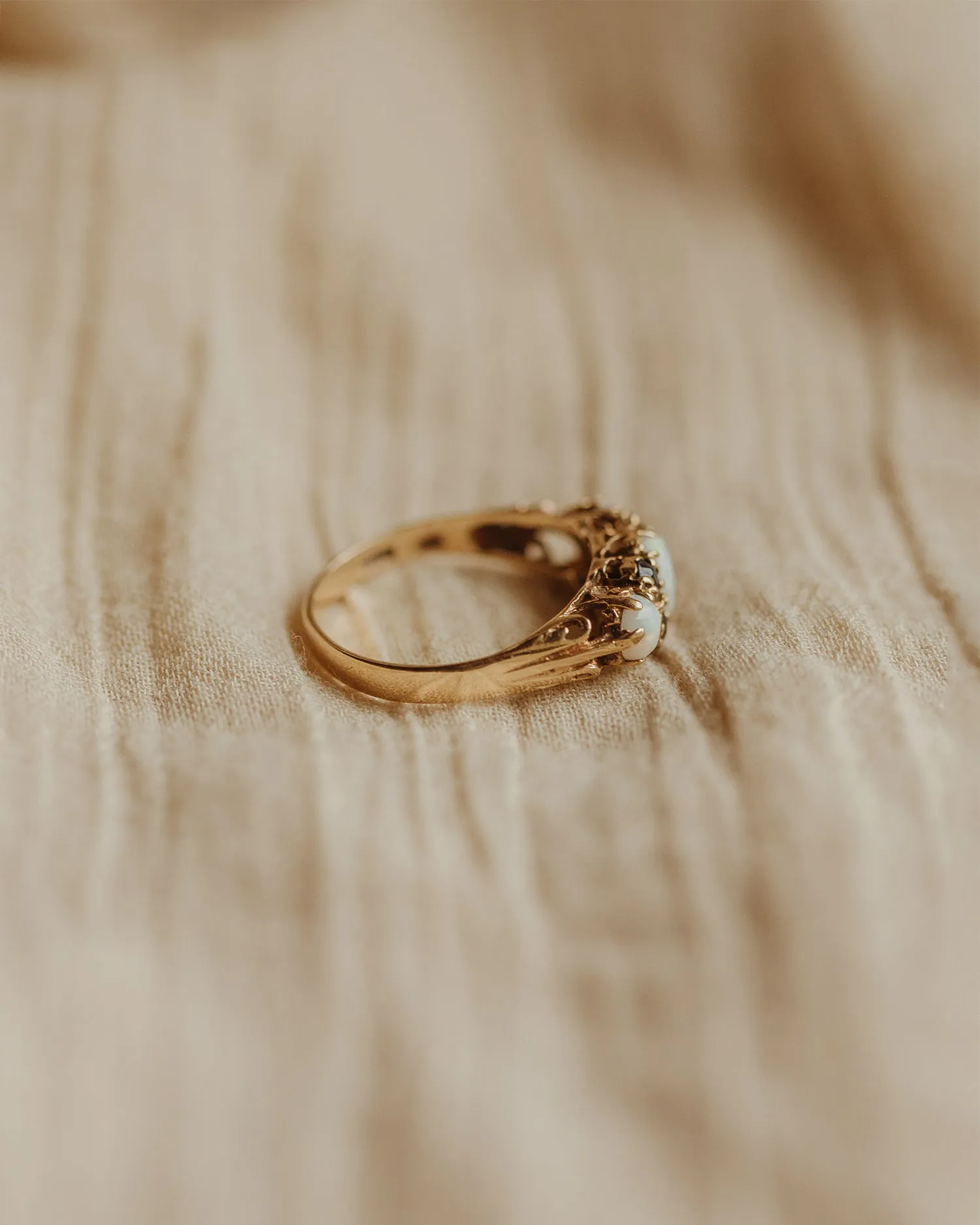 Evelyn 9ct Gold Opal & Sapphire Ring sold by Rock n Rose product image thumbnail 4