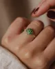 Marigold 1989 Vintage 9ct Gold Emerald Cluster Ring sold by Rock n Rose
