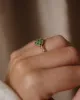 Marigold 1989 Vintage 9ct Gold Emerald Cluster Ring sold by Rock n Rose