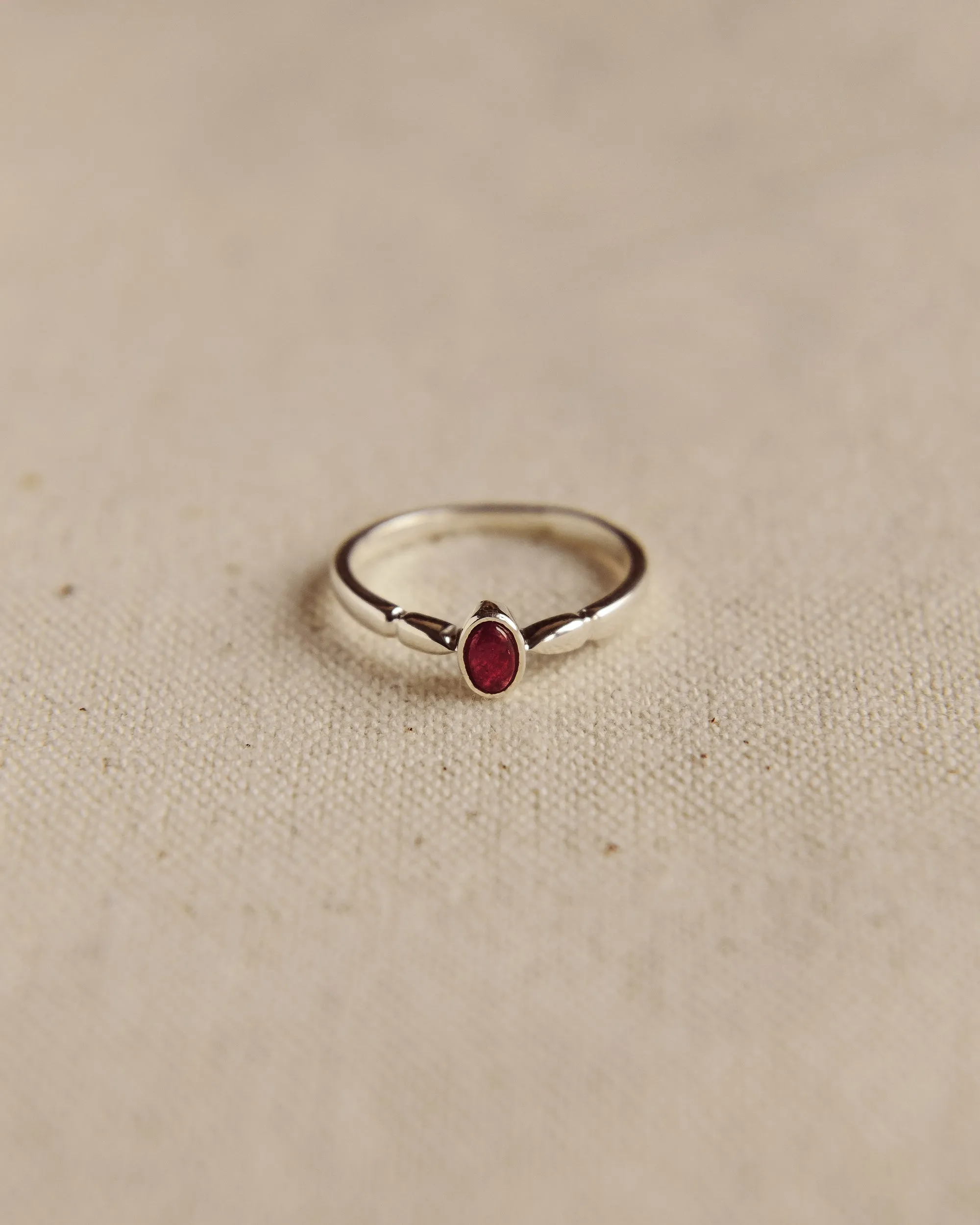 Joanie Sterling Silver Birthstone Ring - July sold by Rock n Rose