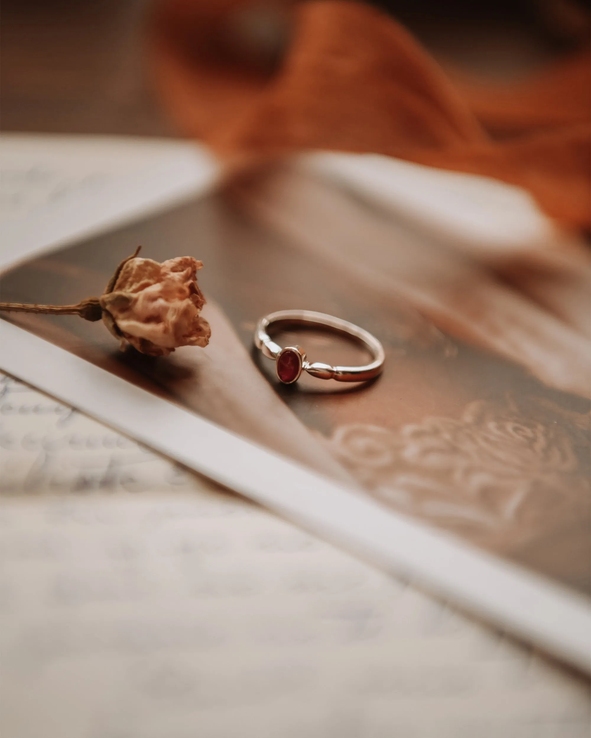 Joanie Sterling Silver Birthstone Ring - July sold by Rock n Rose product image thumbnail 5