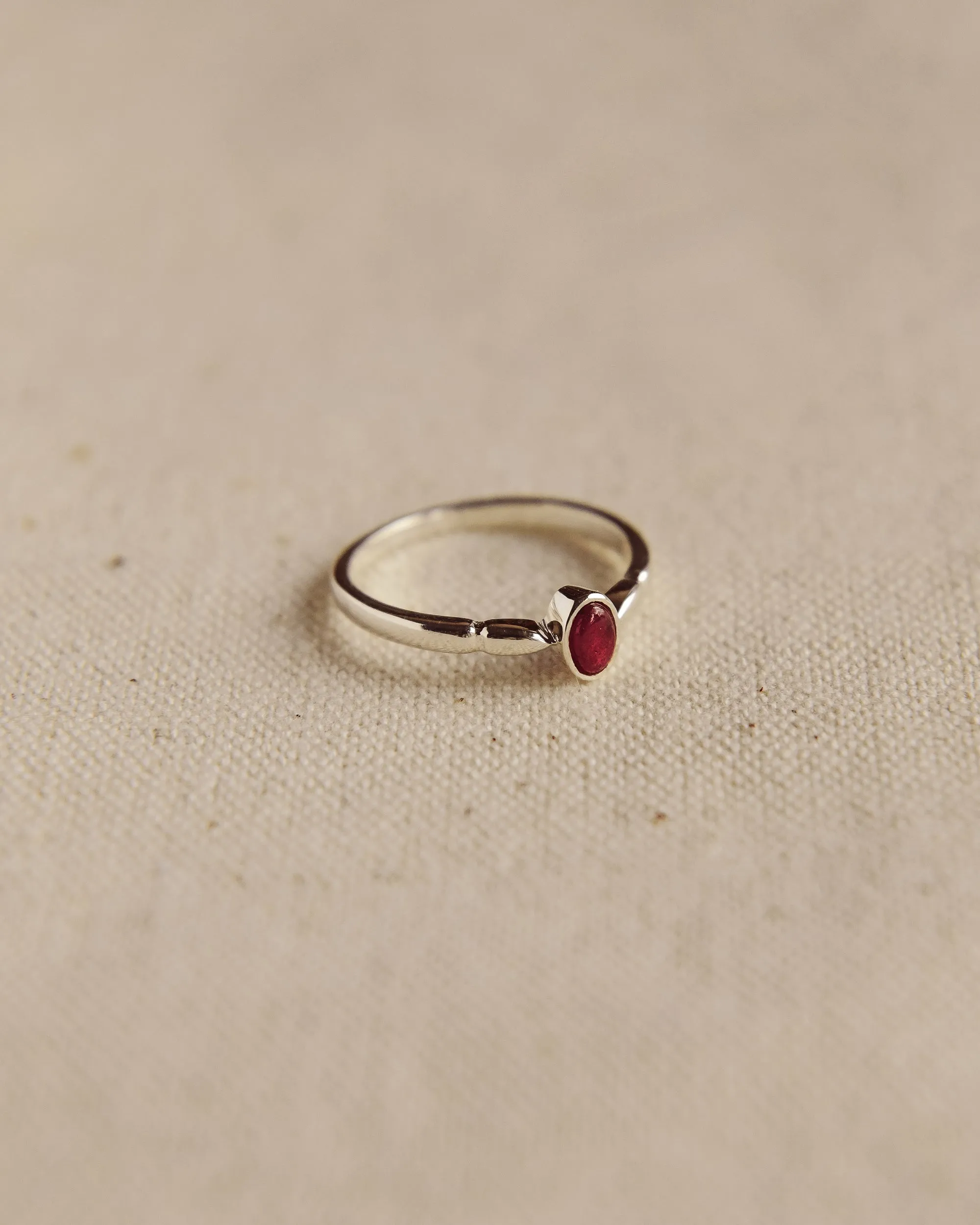 Joanie Sterling Silver Birthstone Ring - July sold by Rock n Rose product image thumbnail 2