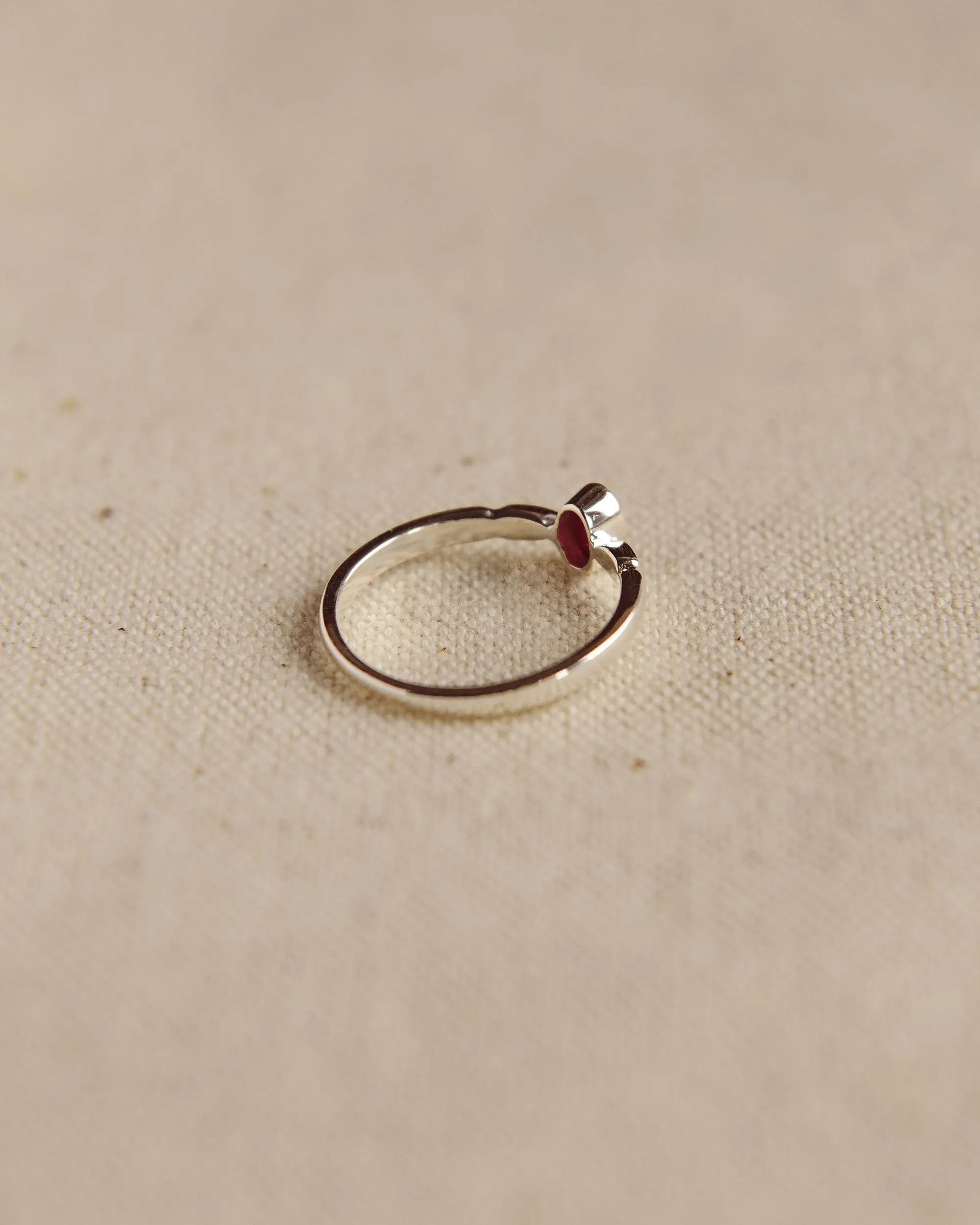 Joanie Sterling Silver Birthstone Ring - July sold by Rock n Rose product image thumbnail 3