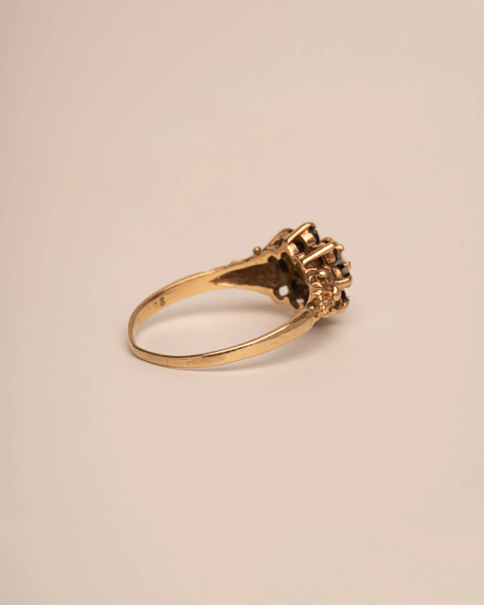 Prudence 9ct Gold Sapphire Cluster Ring sold by Rock n Rose product image thumbnail 3