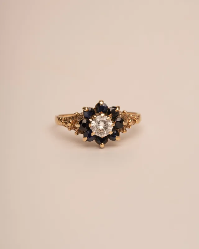 Prudence 9ct Gold Sapphire Cluster Ring sold by Rock n Rose