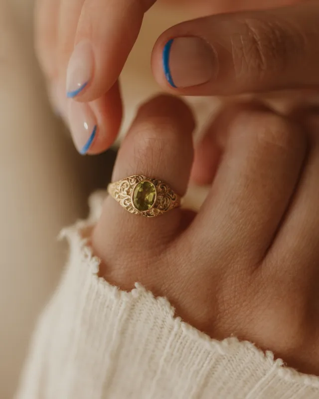 Dorette Vintage 9ct Gold Peridot Ring sold by Rock n Rose