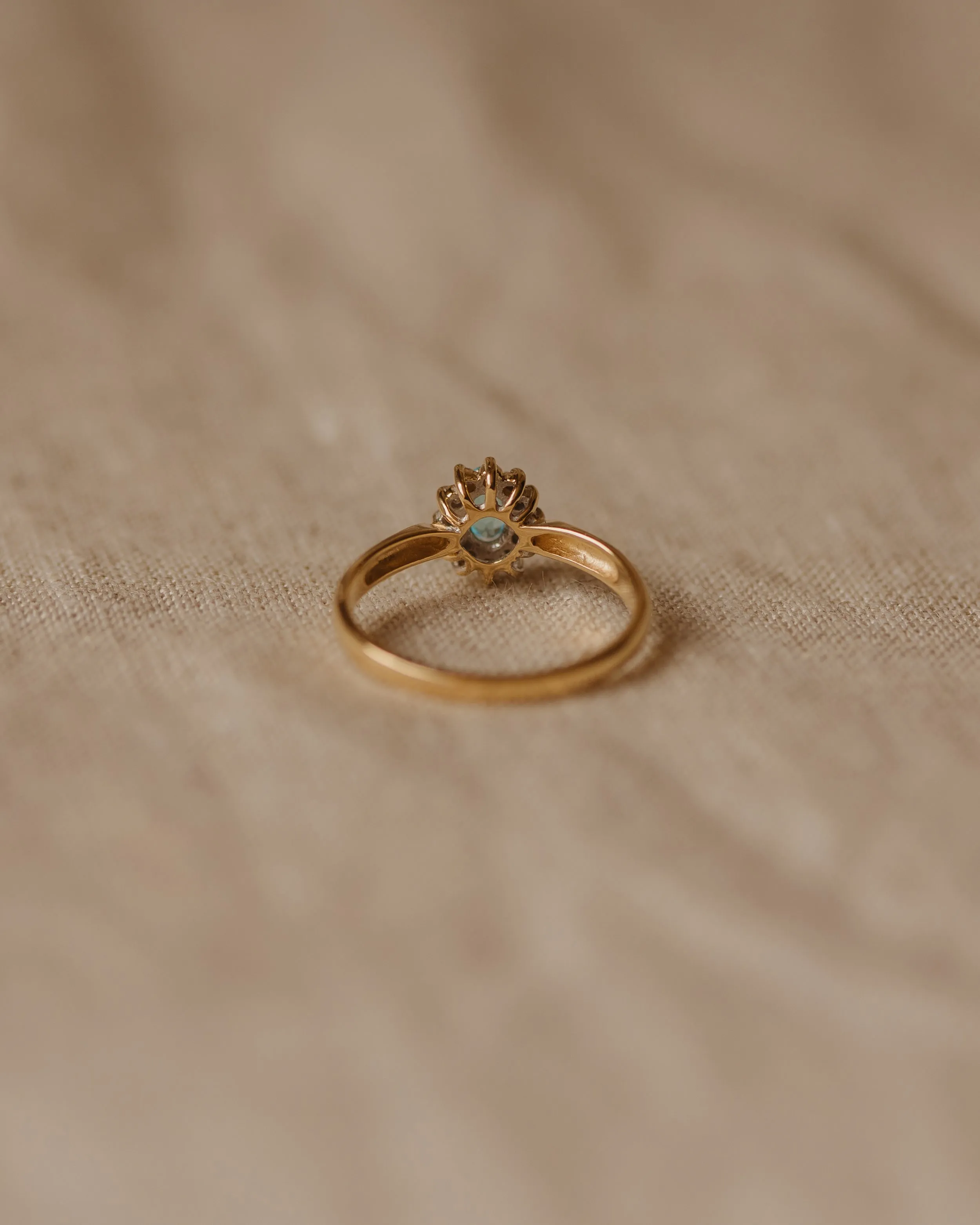 Frances Vintage 9ct Gold Aquamarine & Diamond Ring sold by Rock n Rose product image thumbnail 5
