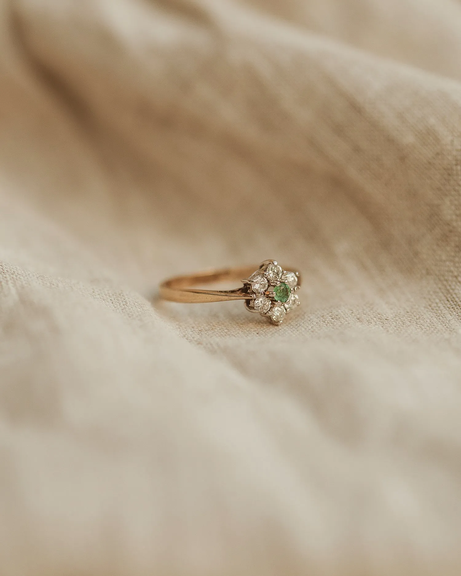 Sarafina 9ct Gold Emerald Cluster Ring sold by Rock n Rose product image thumbnail 3