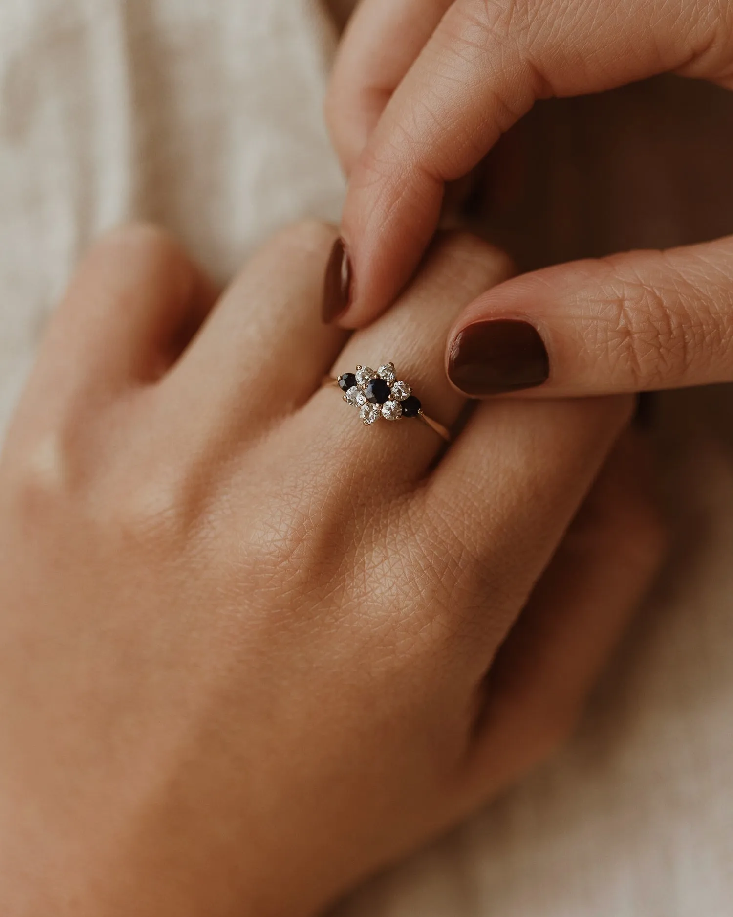 Philippa 9ct Gold Sapphire Ring sold by Rock n Rose