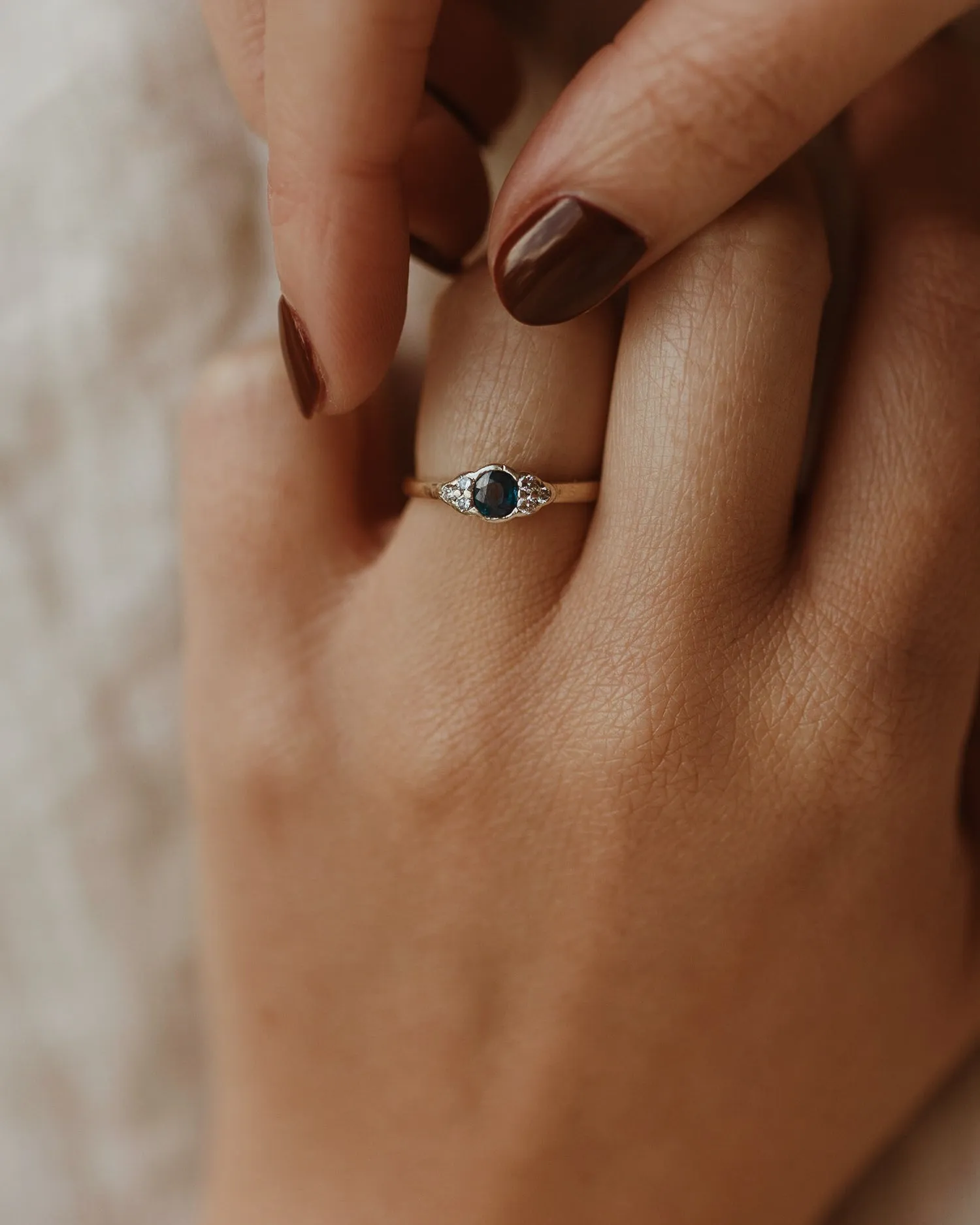 Penelope 9ct Gold Sapphire & Diamond Ring sold by Rock n Rose product image thumbnail 2