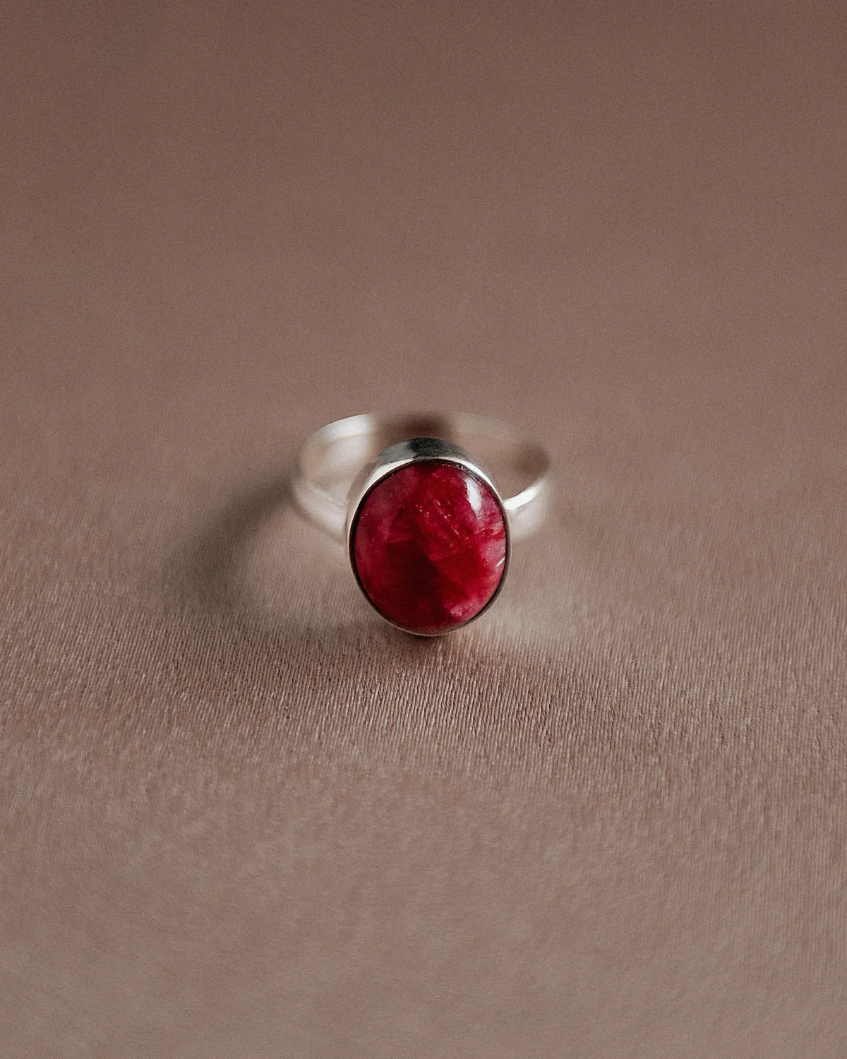 Ebba Sterling Silver Gemstone Ring - Ruby sold by Rock n Rose