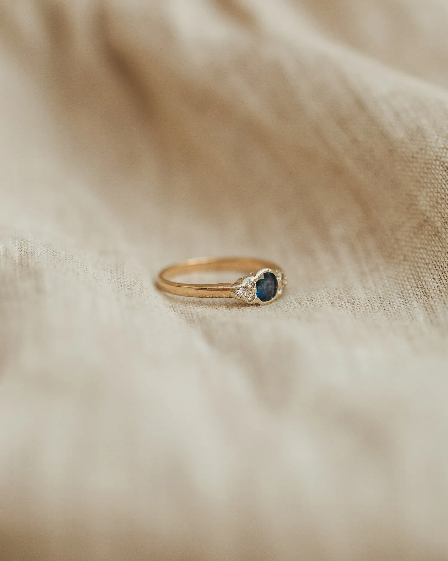 Penelope 9ct Gold Sapphire & Diamond Ring sold by Rock n Rose product image thumbnail 3