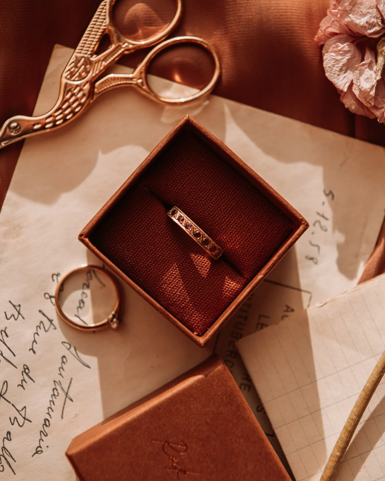 Mamie 9ct Gold Ruby Half Eternity Ring sold by Rock n Rose product image thumbnail 2