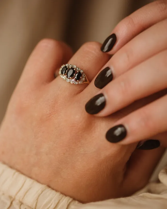 Mathilda Vintage 9ct Gold Sapphire & Diamond Ring sold by Rock n Rose