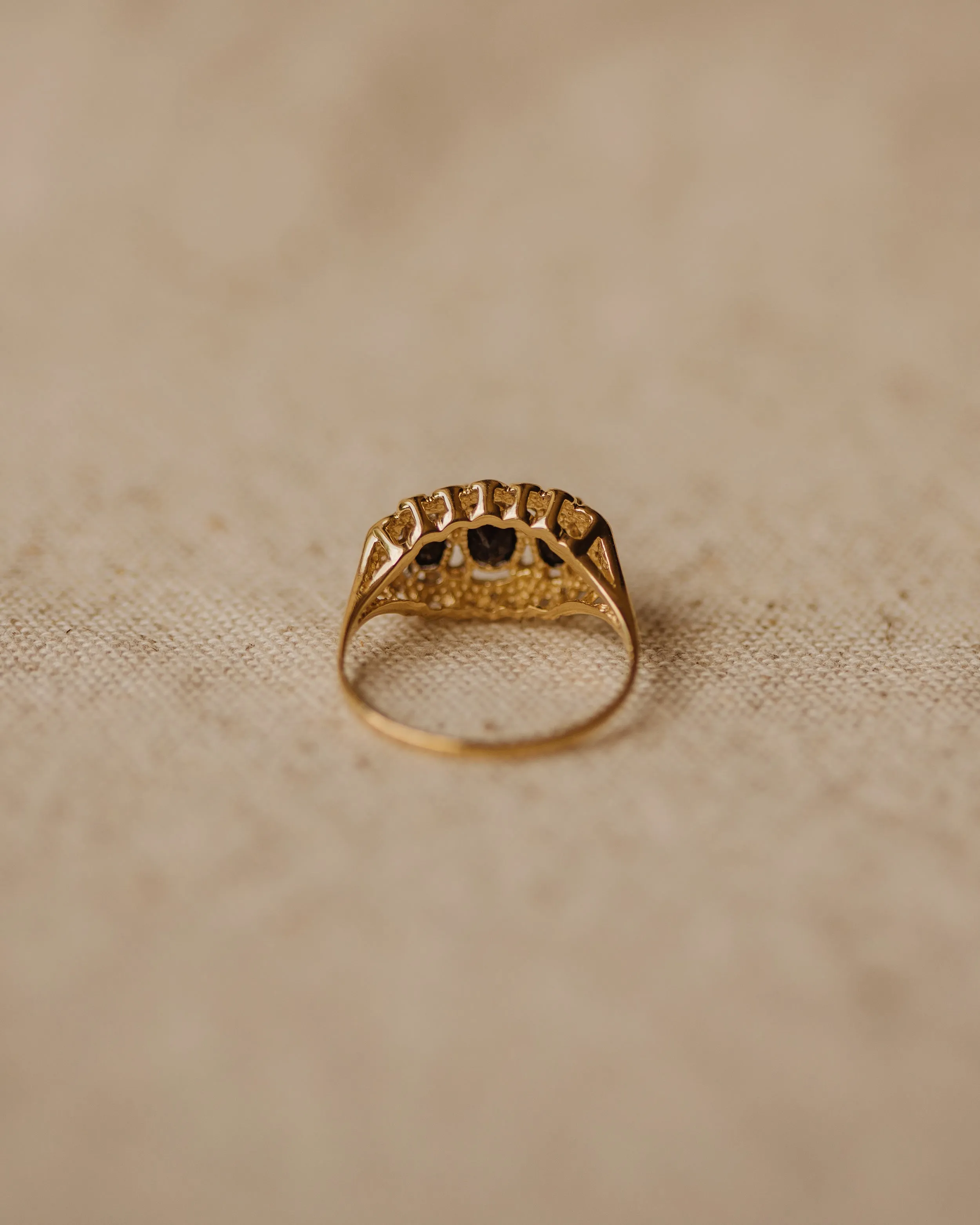 Mathilda Vintage 9ct Gold Sapphire & Diamond Ring sold by Rock n Rose product image thumbnail 4