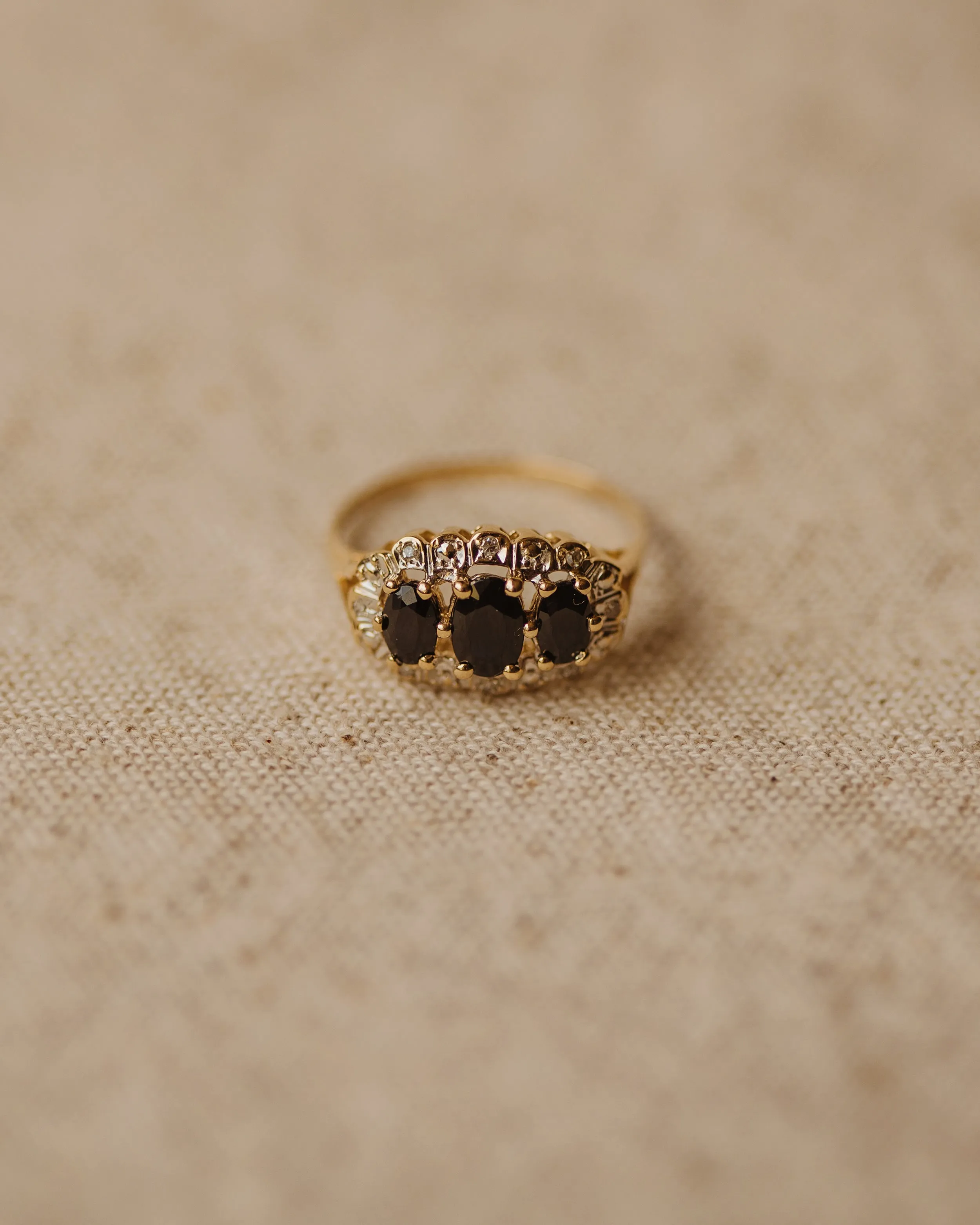 Mathilda Vintage 9ct Gold Sapphire & Diamond Ring sold by Rock n Rose product image thumbnail 2