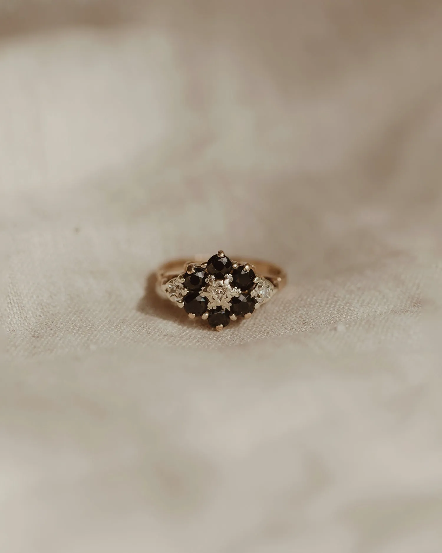 Norma 9ct Gold Sapphire & Diamond Ring sold by Rock n Rose product image thumbnail 3