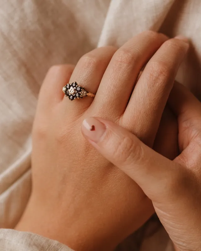 Norma 9ct Gold Sapphire & Diamond Ring sold by Rock n Rose