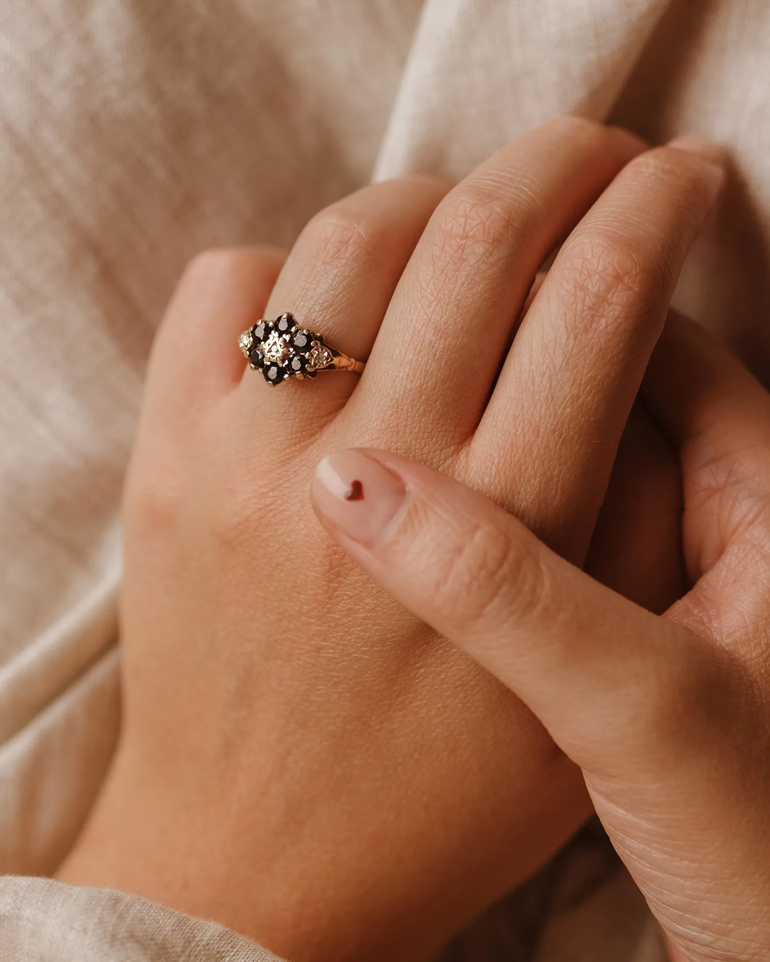 Norma 9ct Gold Sapphire & Diamond Ring sold by Rock n Rose