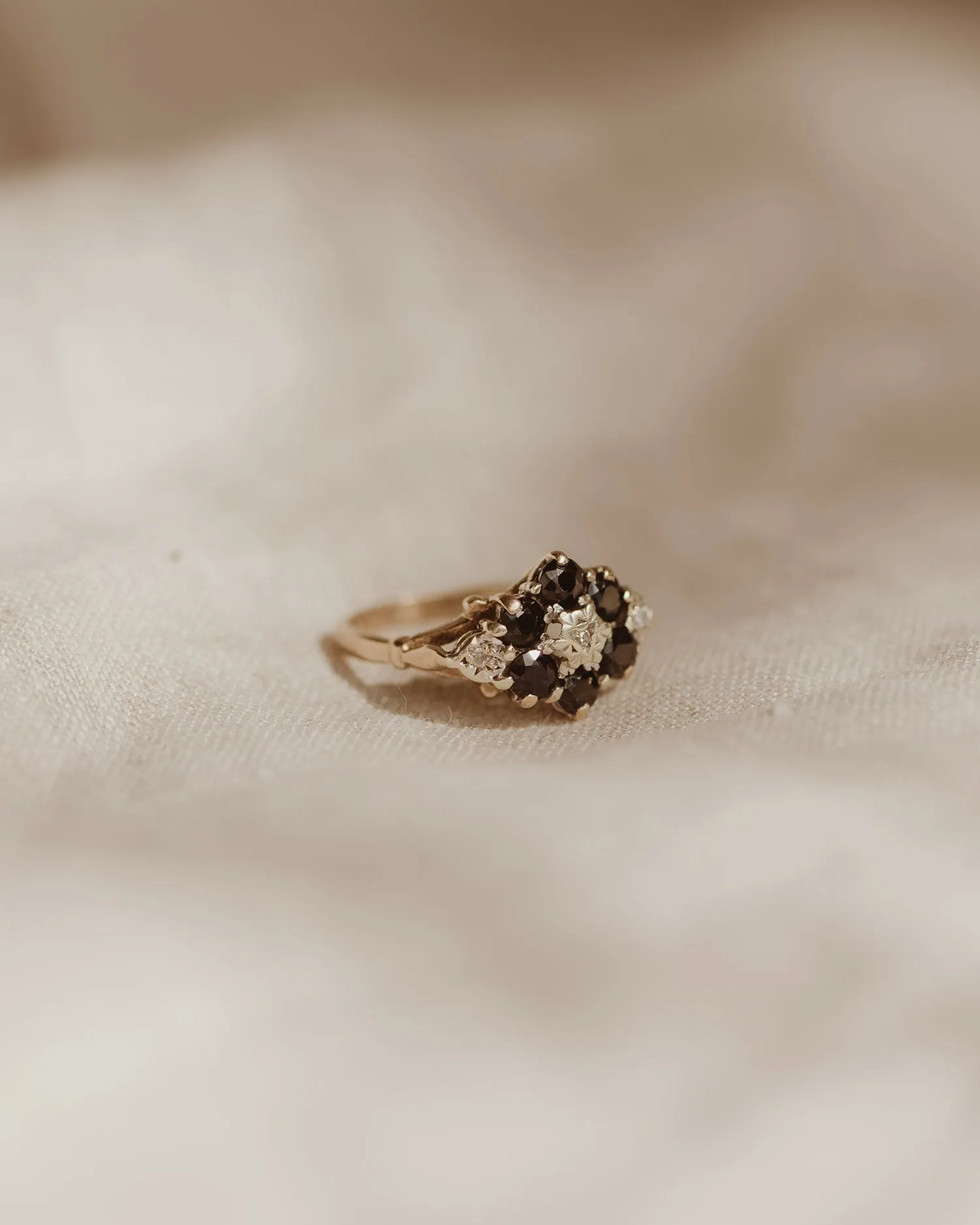 Norma 9ct Gold Sapphire & Diamond Ring sold by Rock n Rose product image thumbnail 2