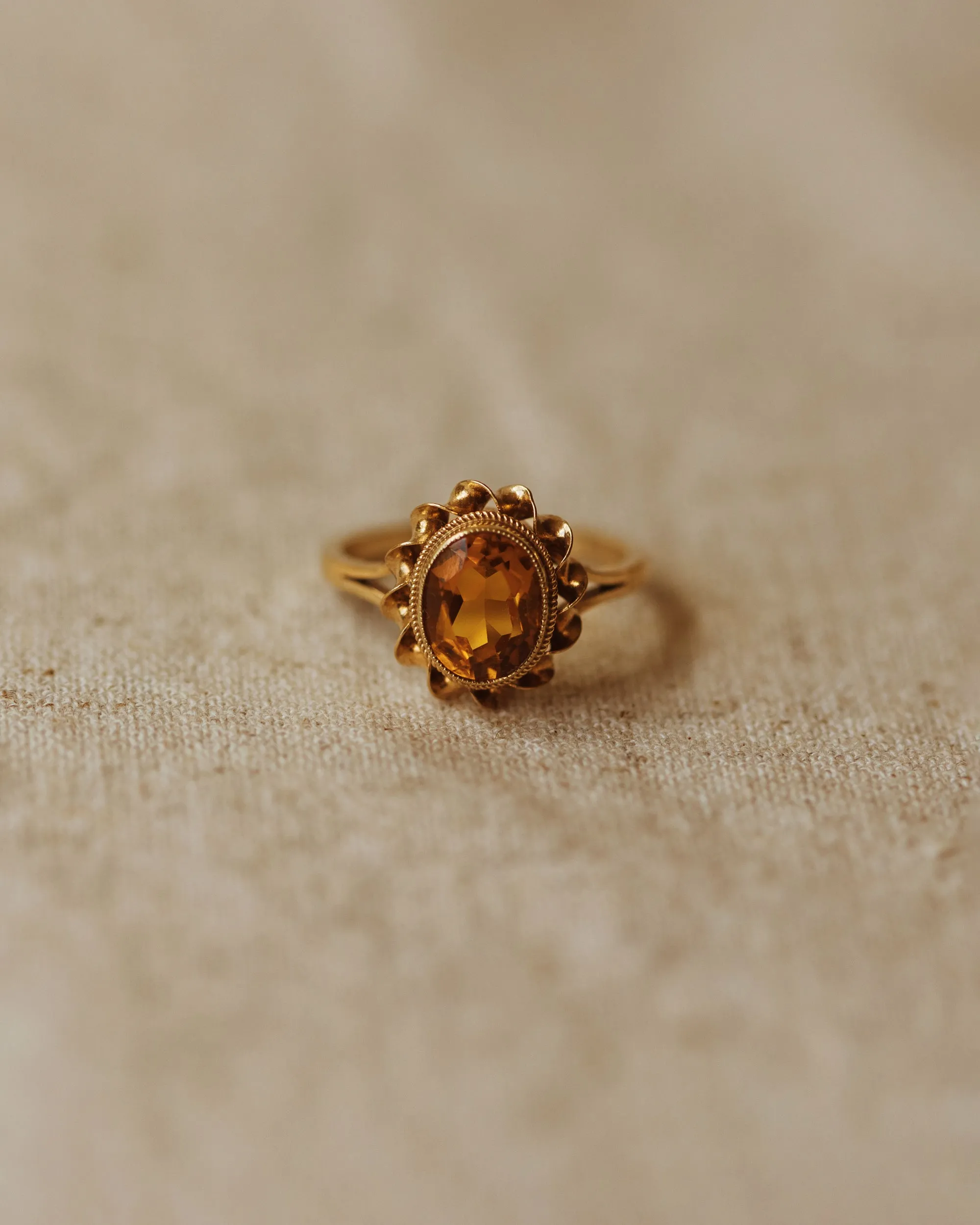 Bertie 1971 9ct Gold Citrine Ring sold by Rock n Rose product image thumbnail 2