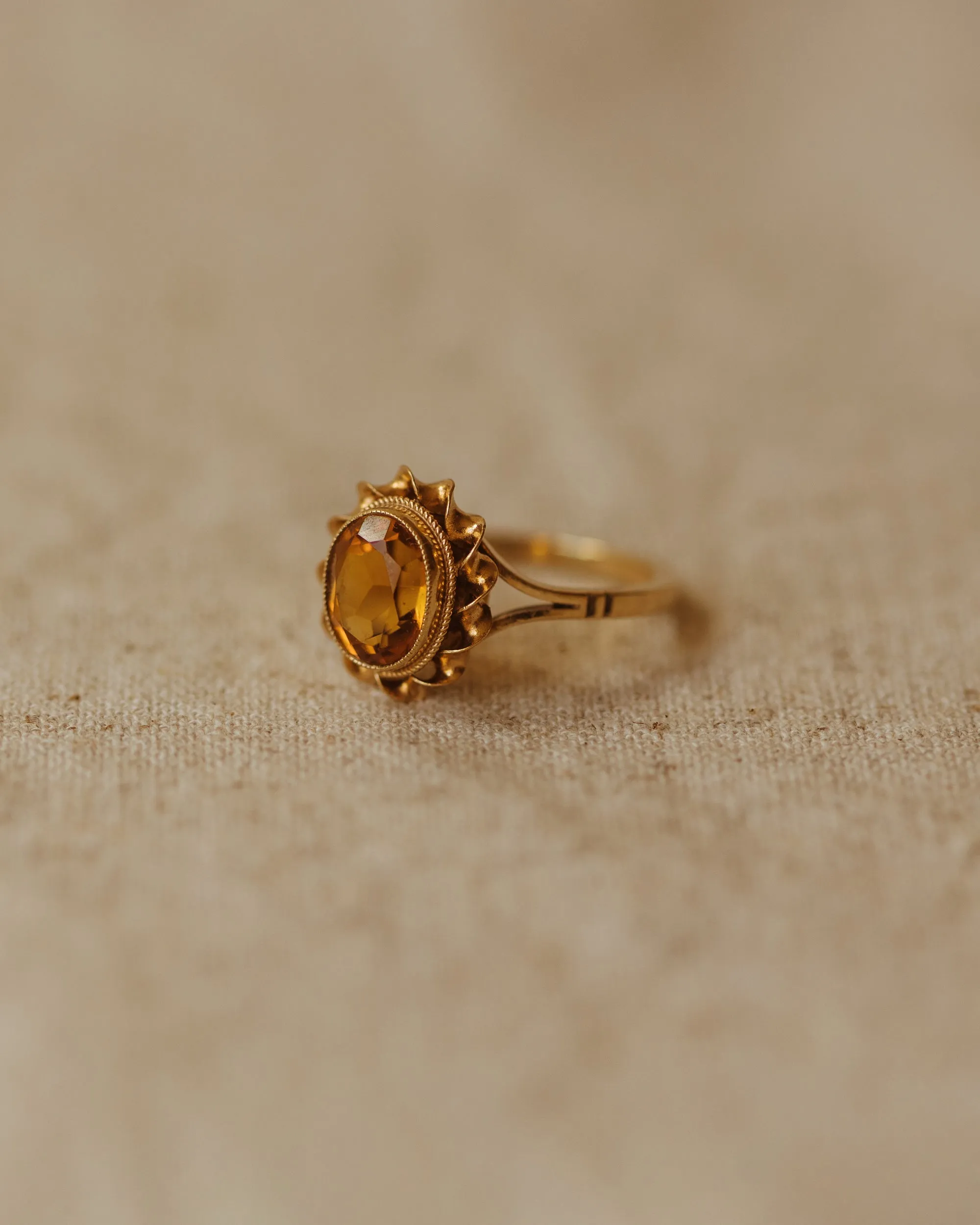Bertie 1971 9ct Gold Citrine Ring sold by Rock n Rose product image thumbnail 3