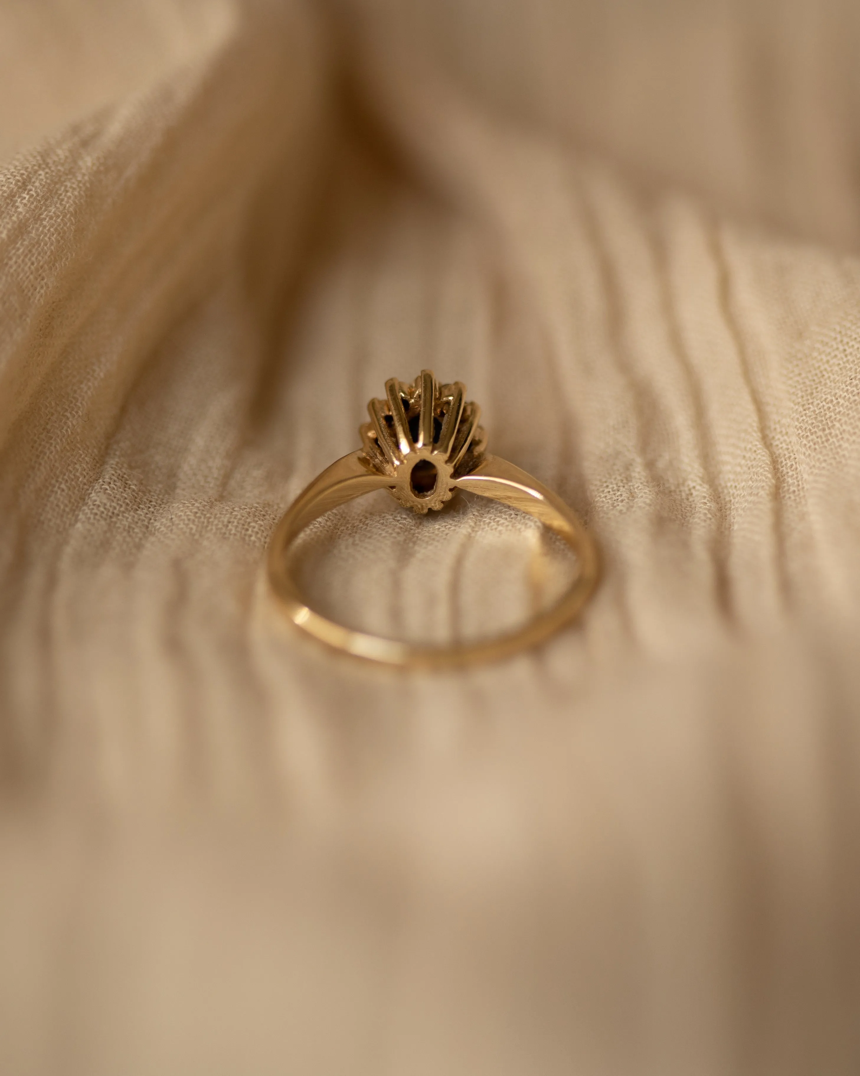 Anna 1983 Vintage 9ct Gold Sapphire & Diamond Cluster Ring sold by Rock n Rose product image thumbnail 4