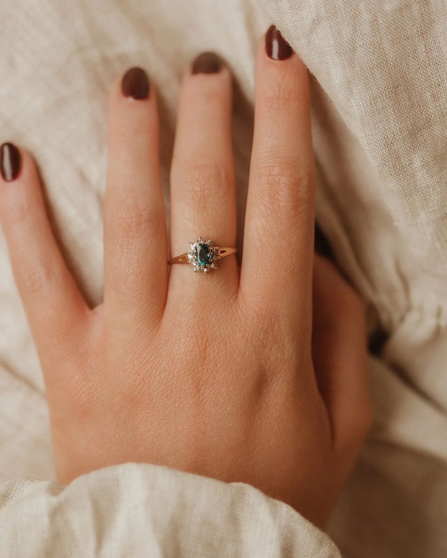 Imogen 1987 9ct Gold Vintage Blue Topaz Ring sold by Rock n Rose product image thumbnail 2