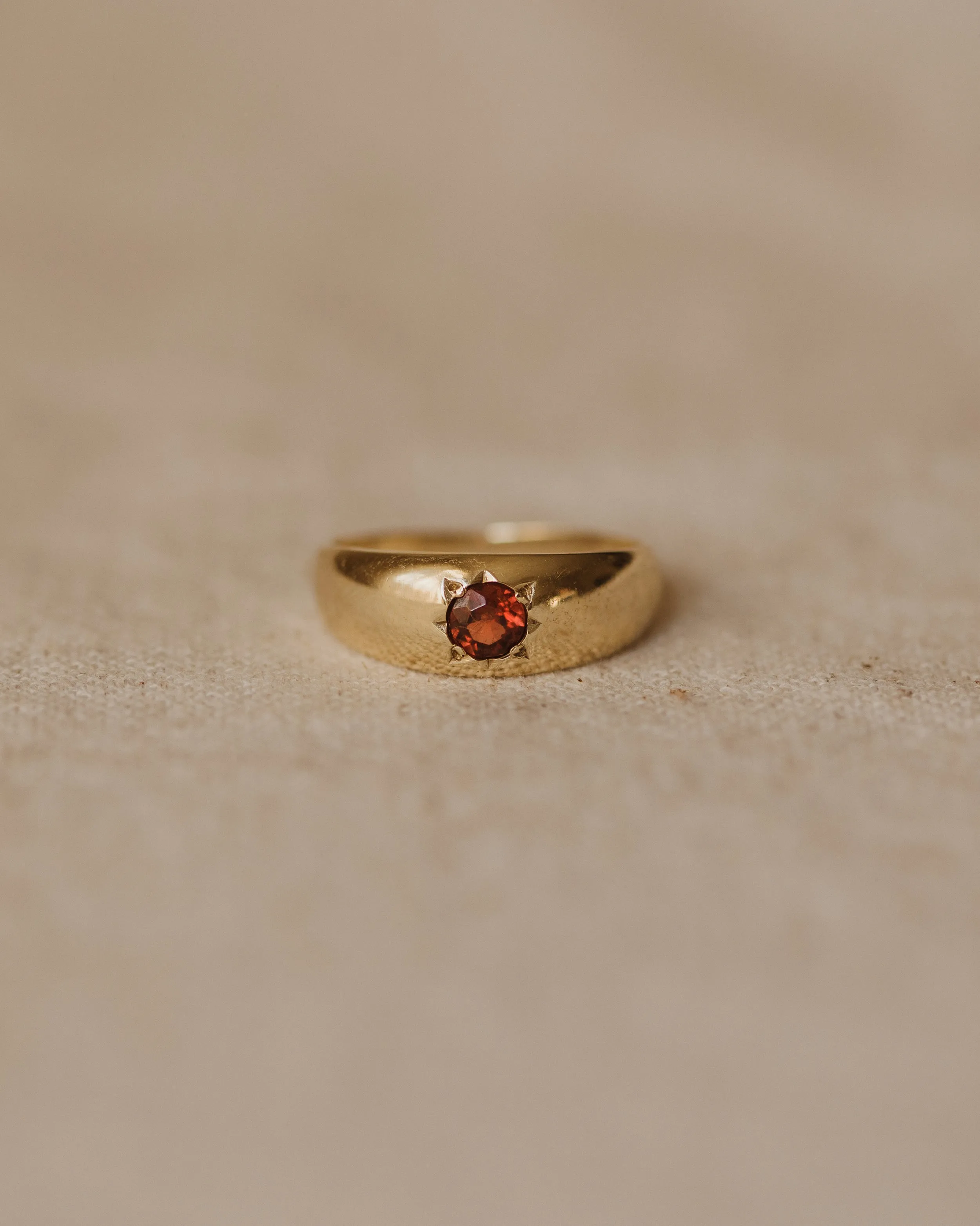 Beulah 1973 9ct Gold Garnet Star Set Ring sold by Rock n Rose product image thumbnail 2