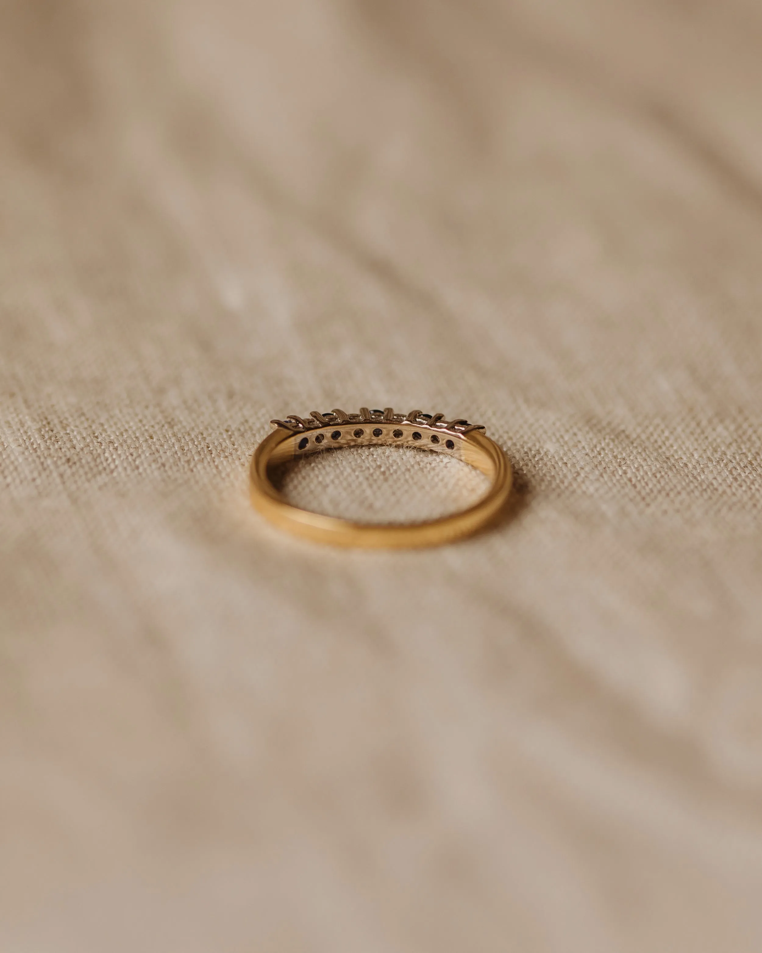 Jessie 18ct Gold Sapphire & Diamond Half Eternity Ring sold by Rock n Rose product image thumbnail 4