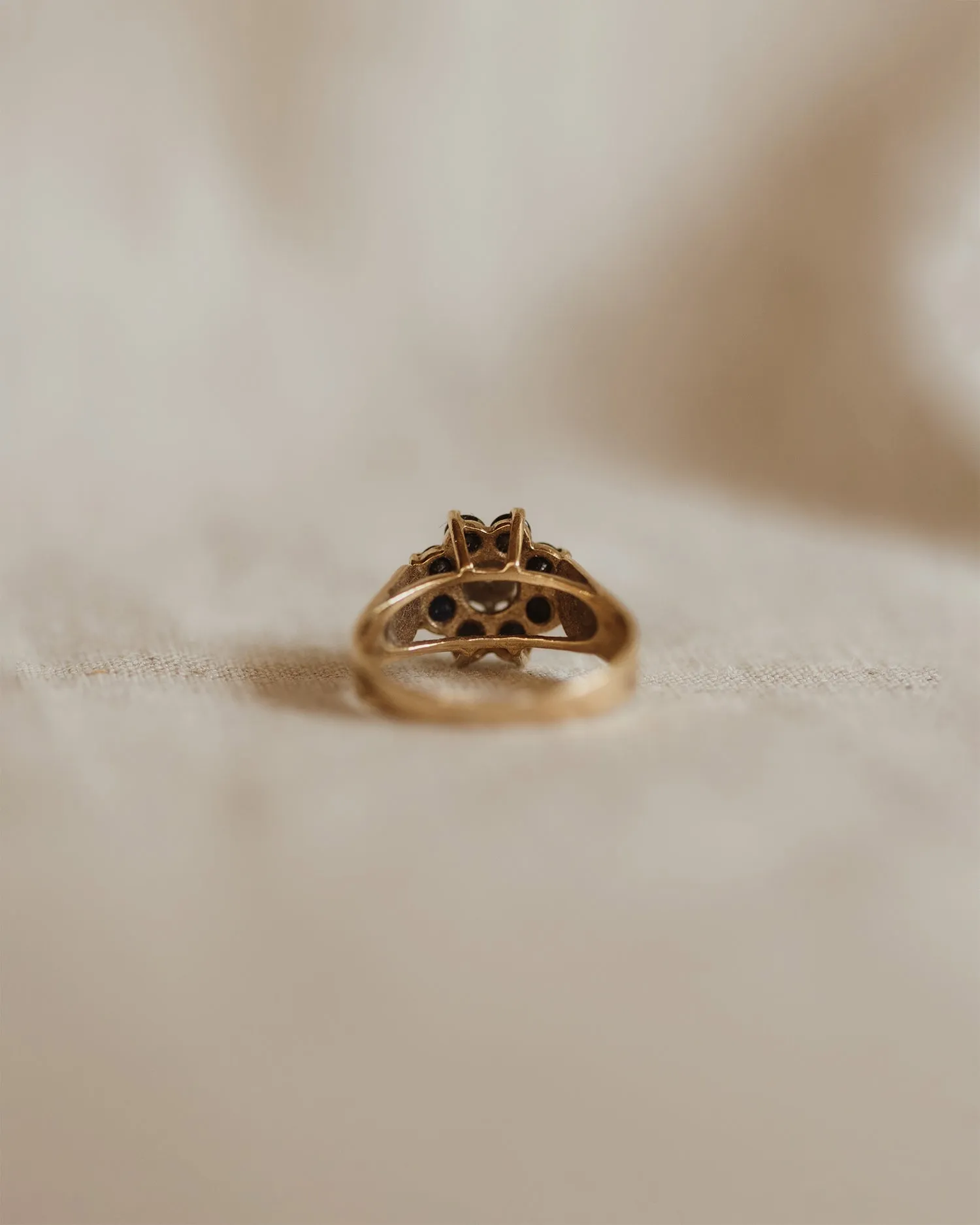 Gladys 9ct Gold Sapphire & Diamond Ring sold by Rock n Rose product image thumbnail 4